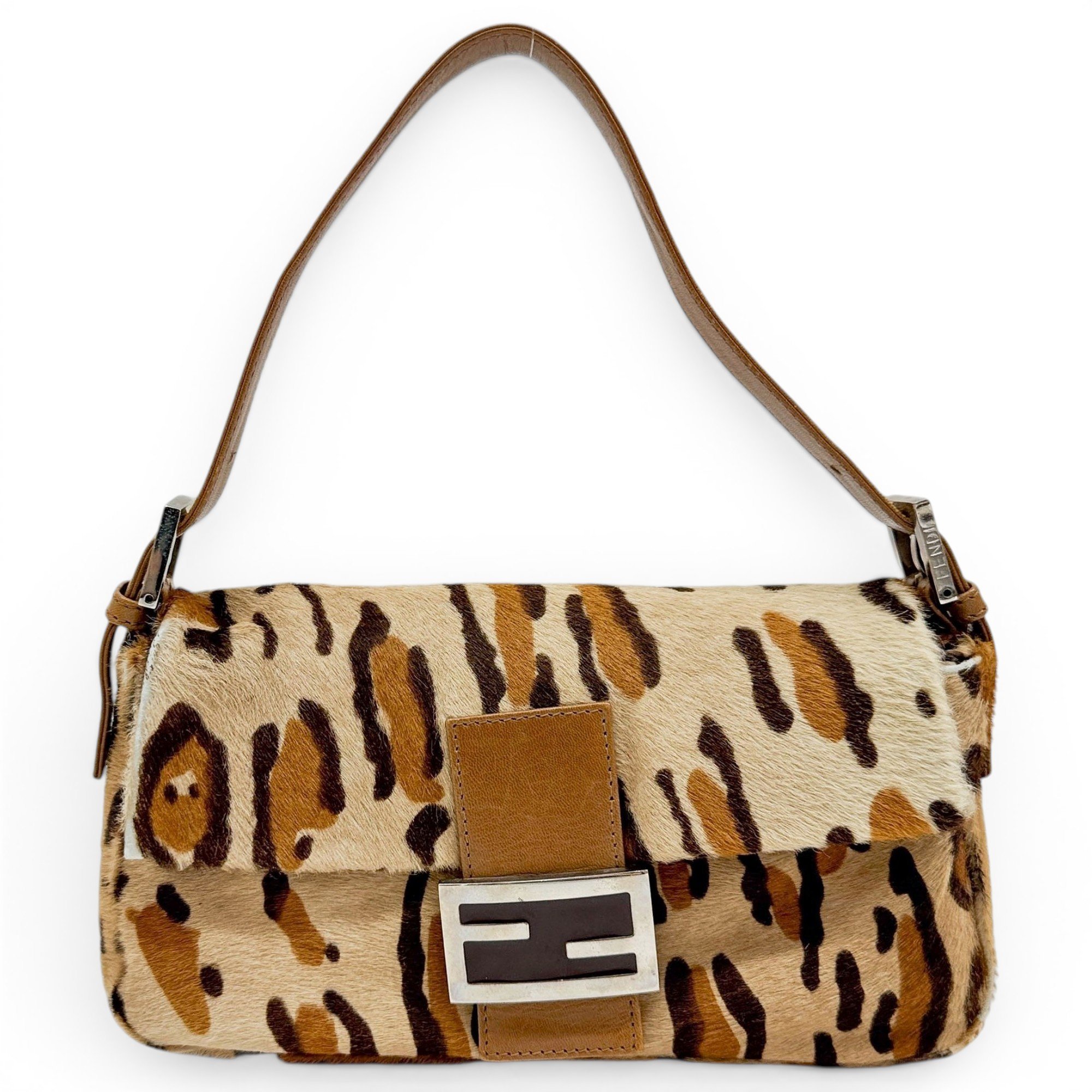 Baguette pony-style calfskin handbag