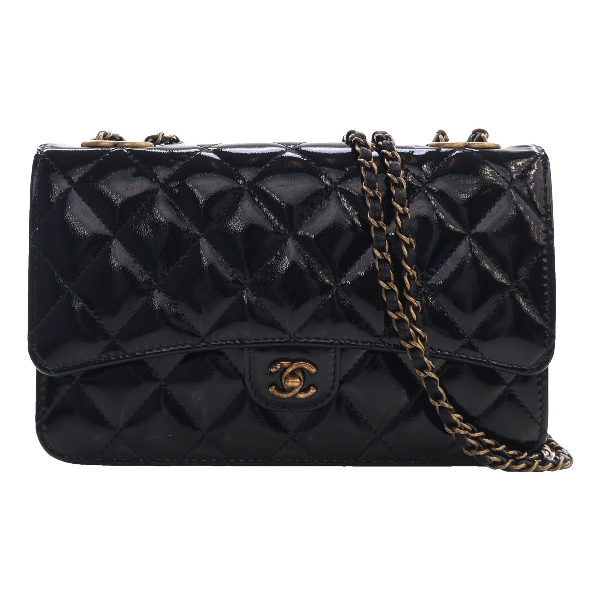 Patent leather crossbody bag