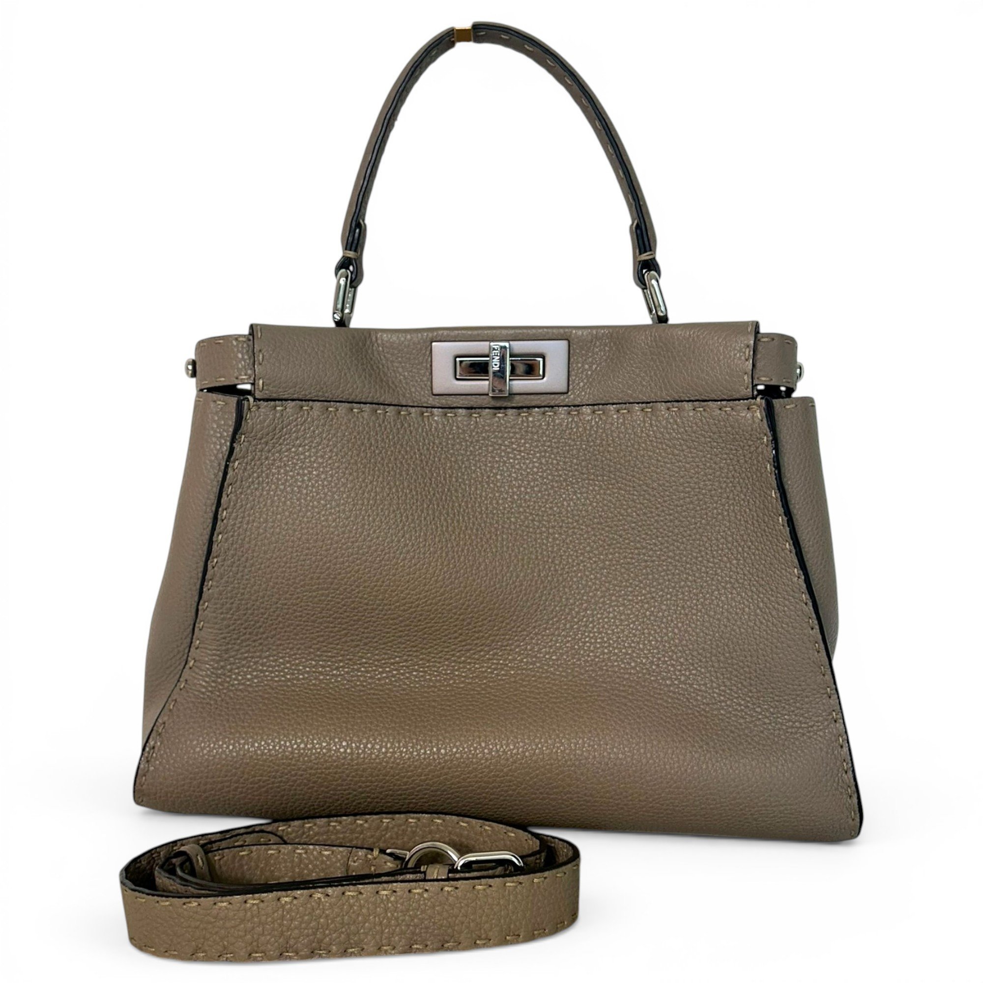 Peekaboo leather handbag