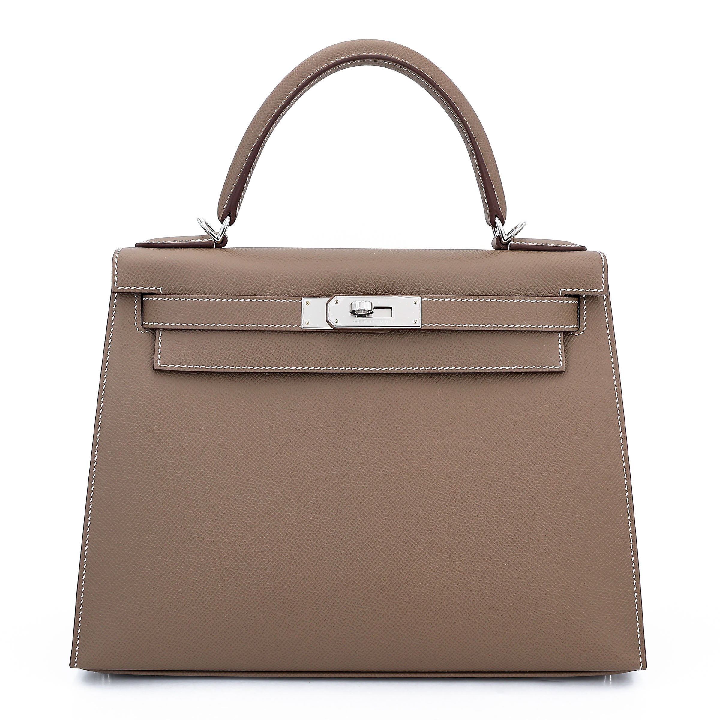 Hermes Unused ( Rank NS ) HERMÈS Kelly 28 Sellier Etoupe (18) Epsom Palladium hardware W (2024)