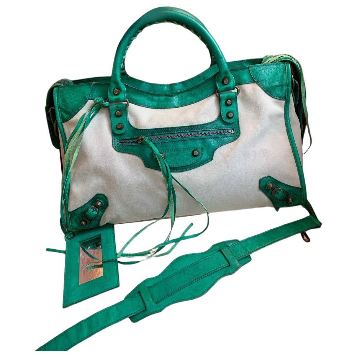 Work leather handbag