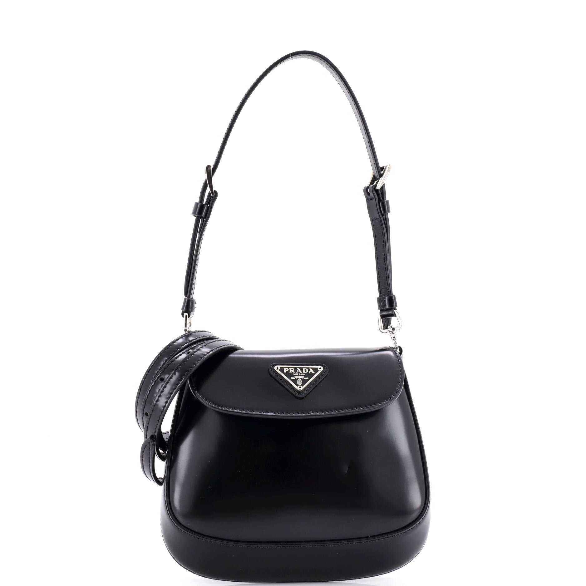 Cleo Flap Shoulder Bag Spazzolato Leather Mini
