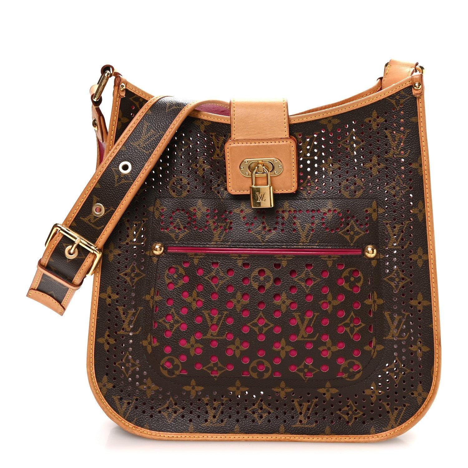 Louis Vuitton Louis Vuitton Monogram Perforated Musette Fuchsia