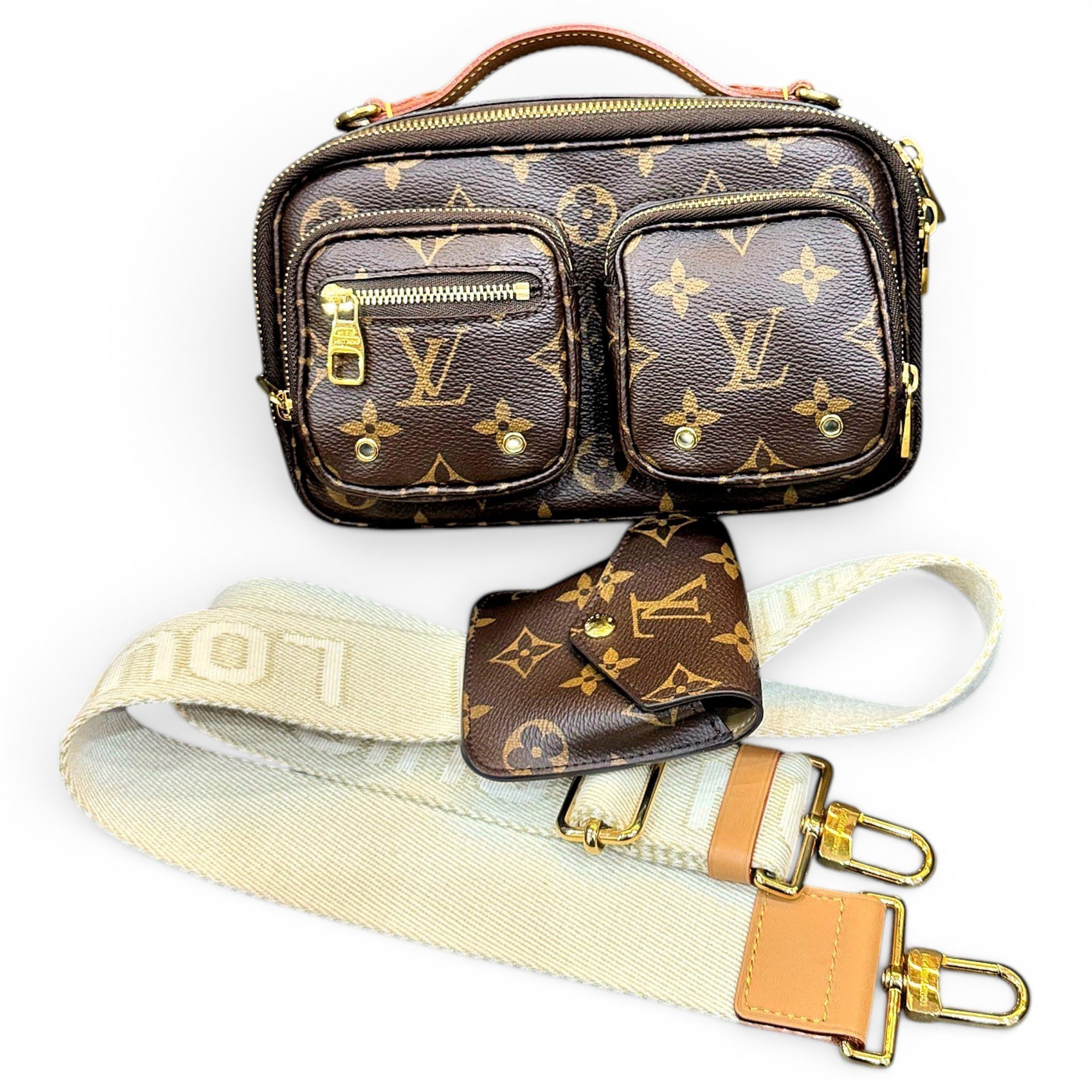 Croisé Utility leather handbag