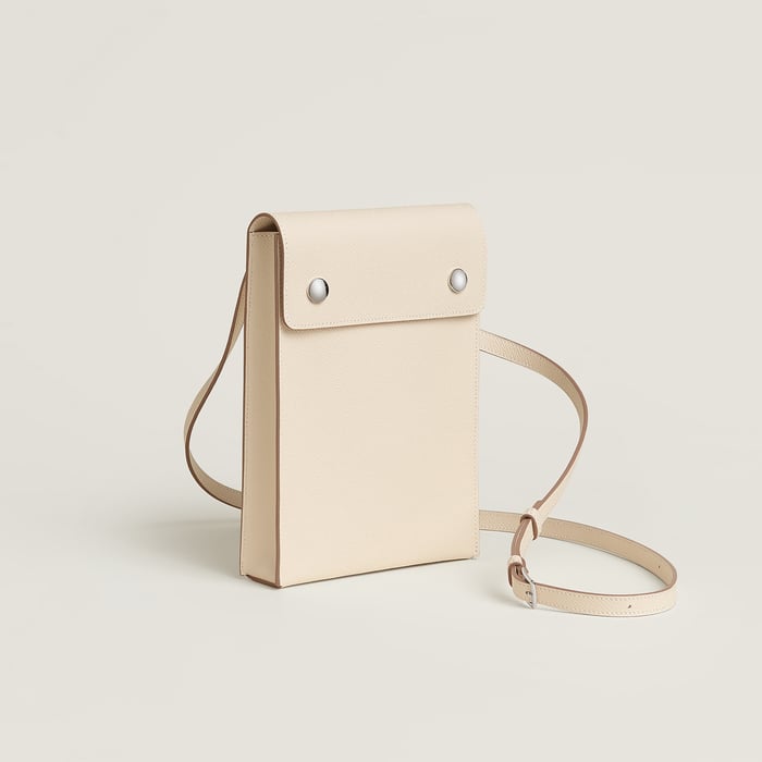 Craie Hermèsnap Vertical to Go Pouch