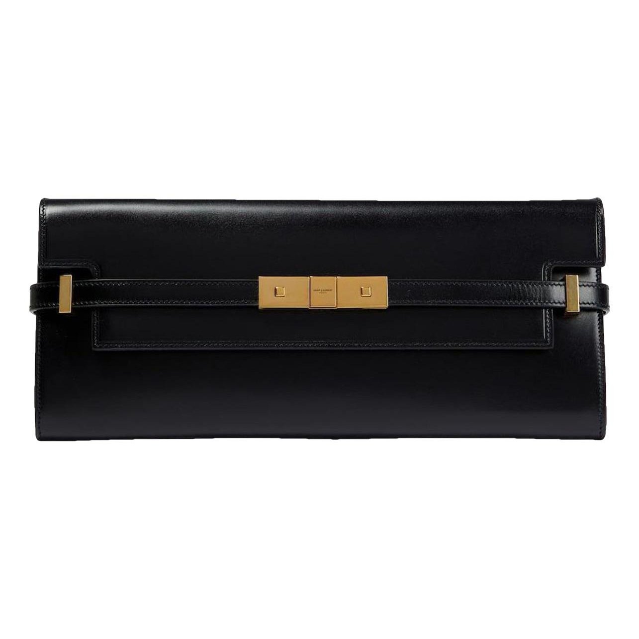 Leather clutch bag