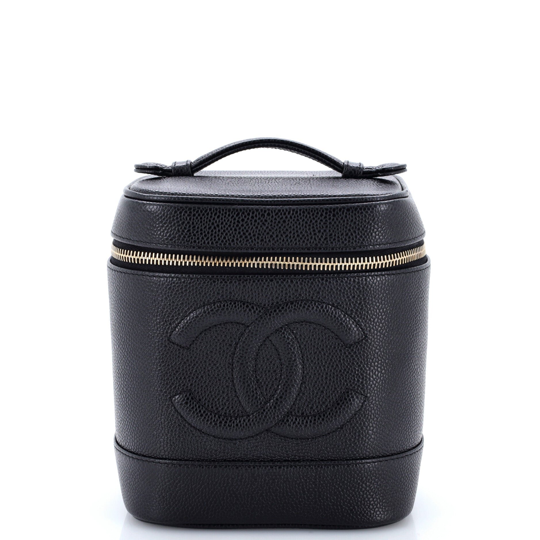 Vintage Timeless Cosmetic Case Caviar Tall