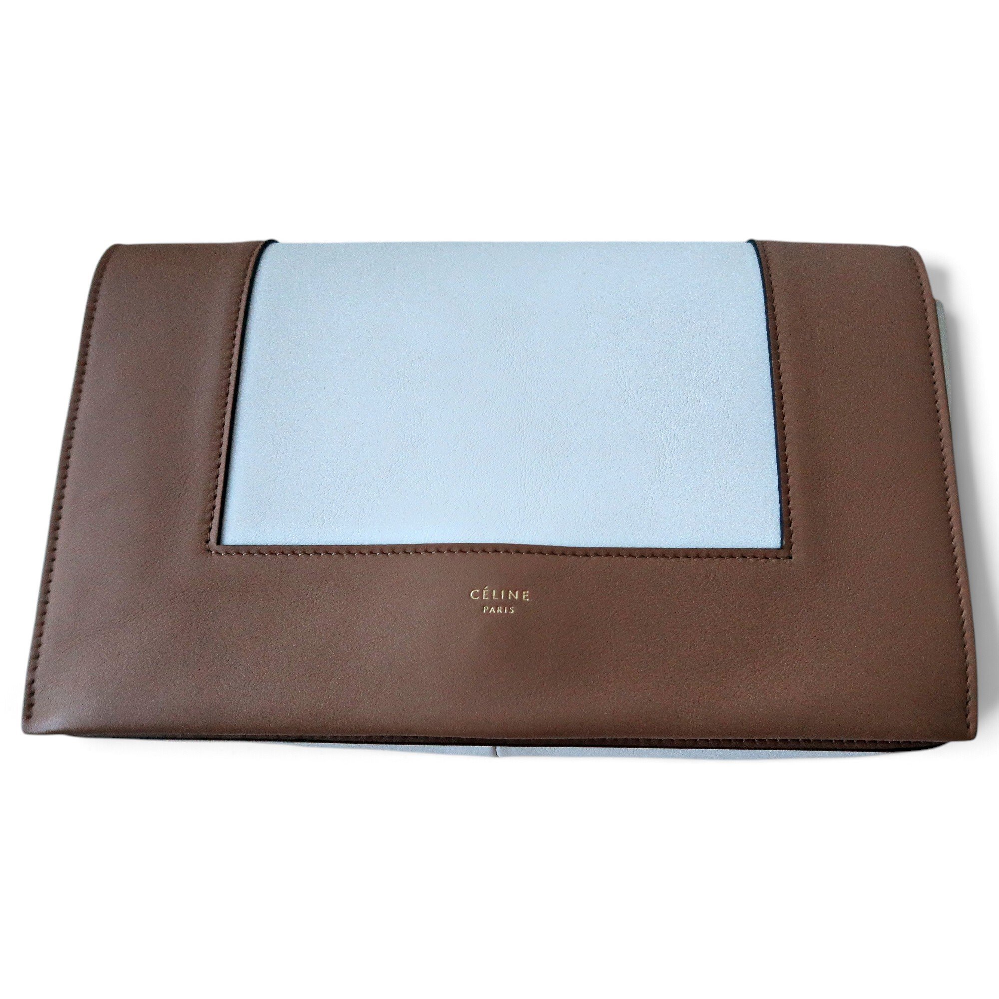 Clasp box leather handbag