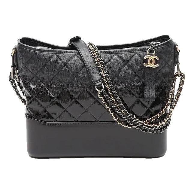 Gabrielle Bucket patent leather handbag