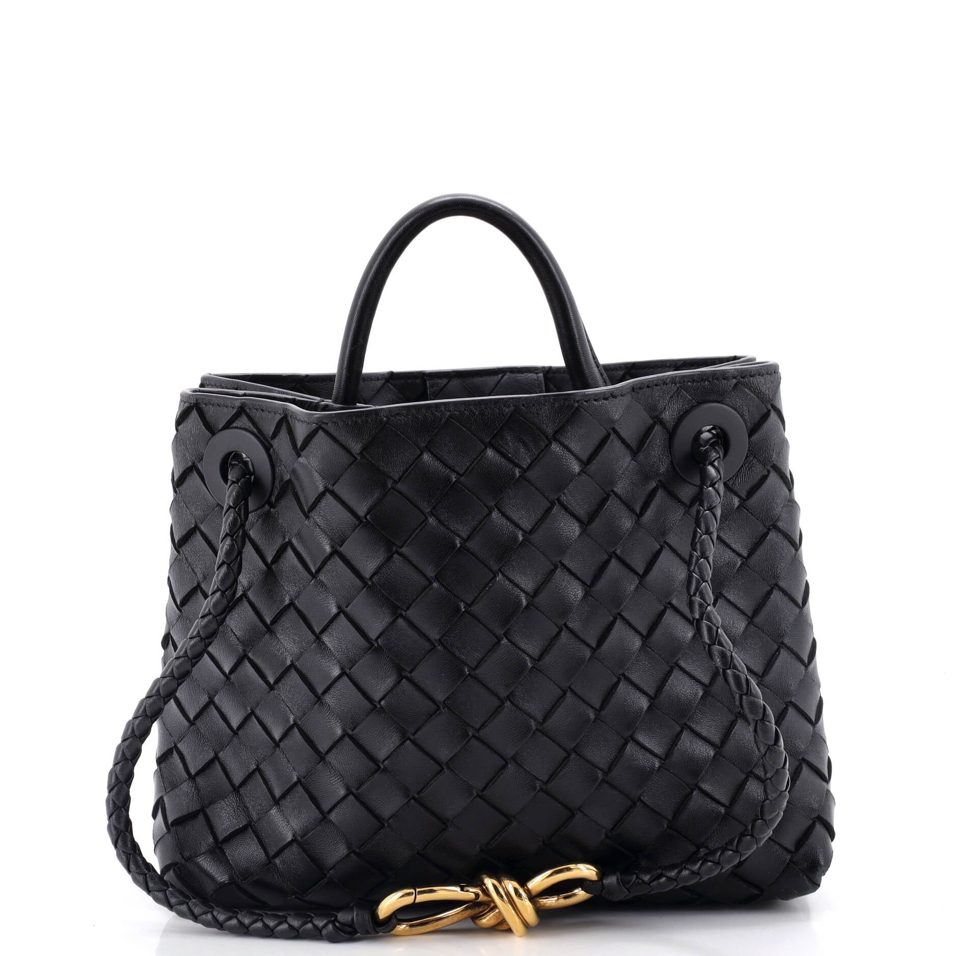 Bottega Veneta Andiamo Top Handle Bag Intrecciato Nappa Small