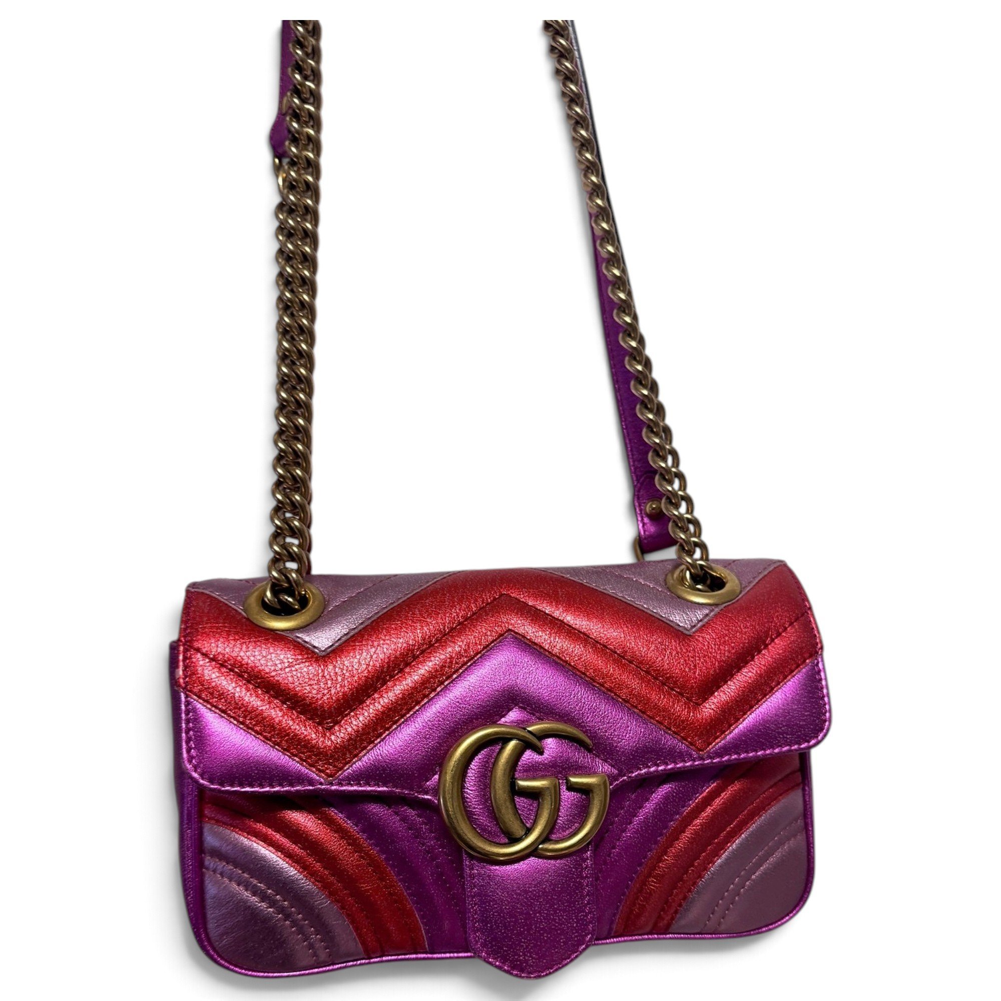 GG Marmont Flap leather bag