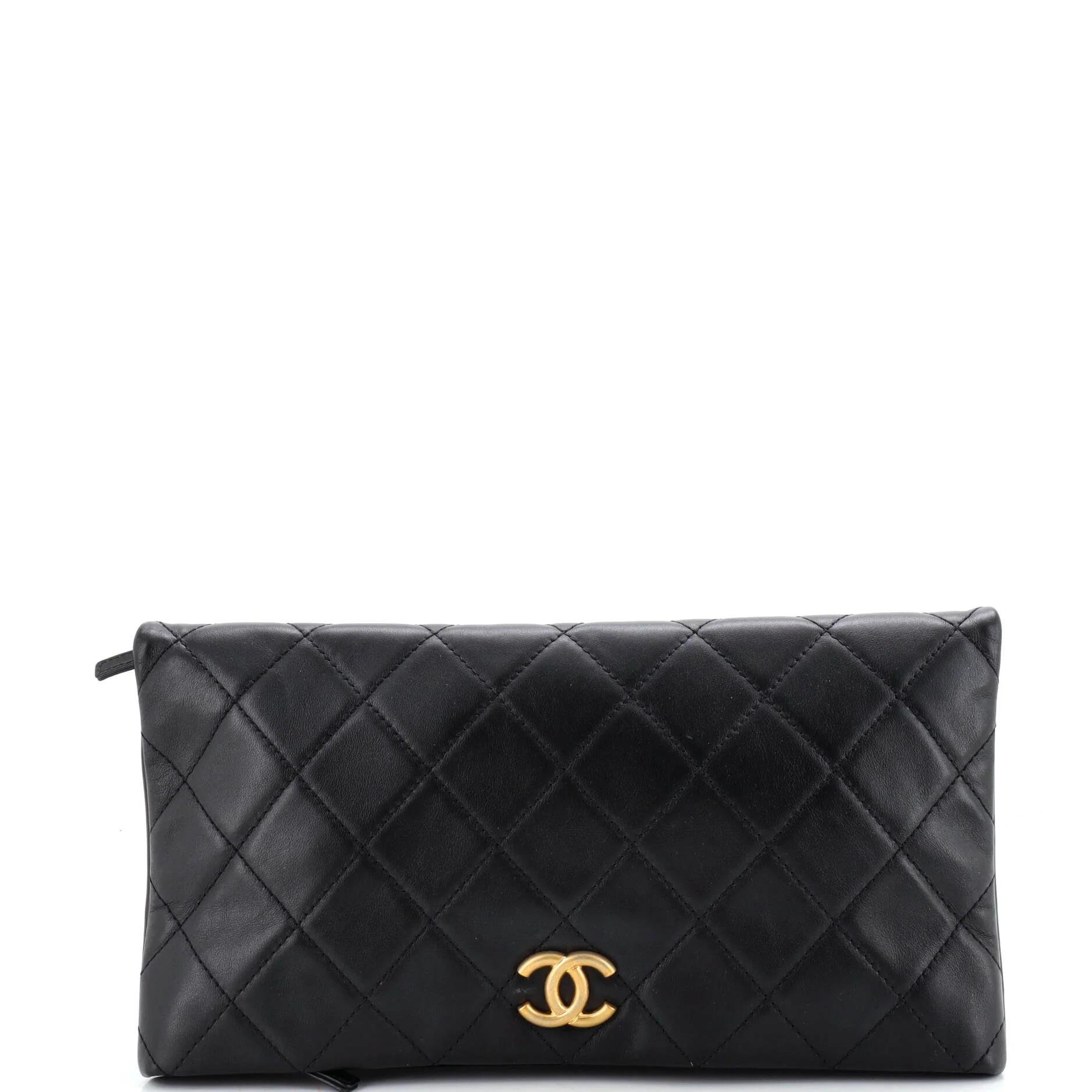 Leather clutch bag