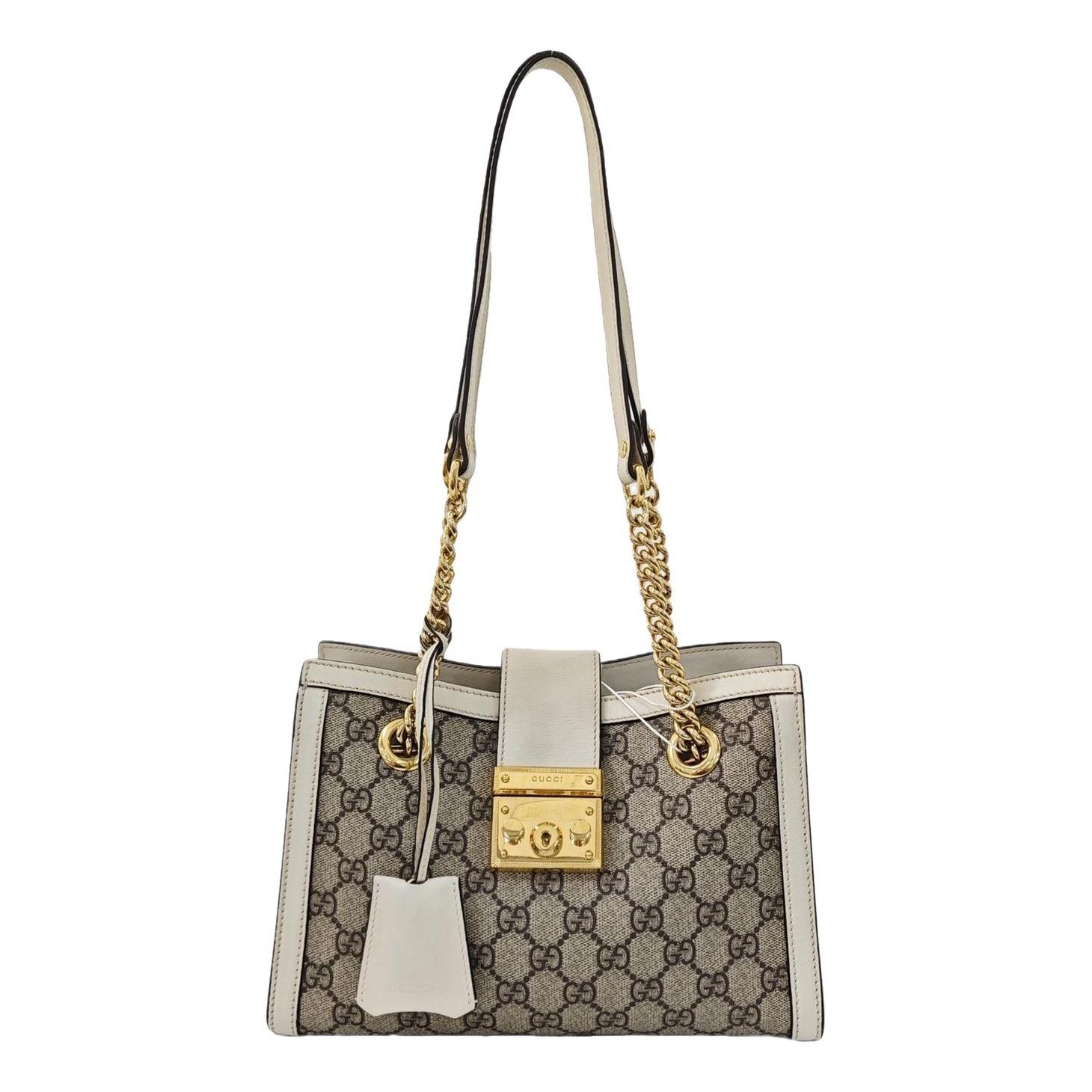 Padlock leather handbag
