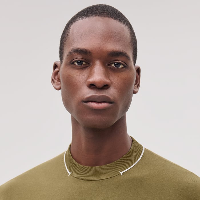 Matcha "H Bartack" Crewneck Sweater