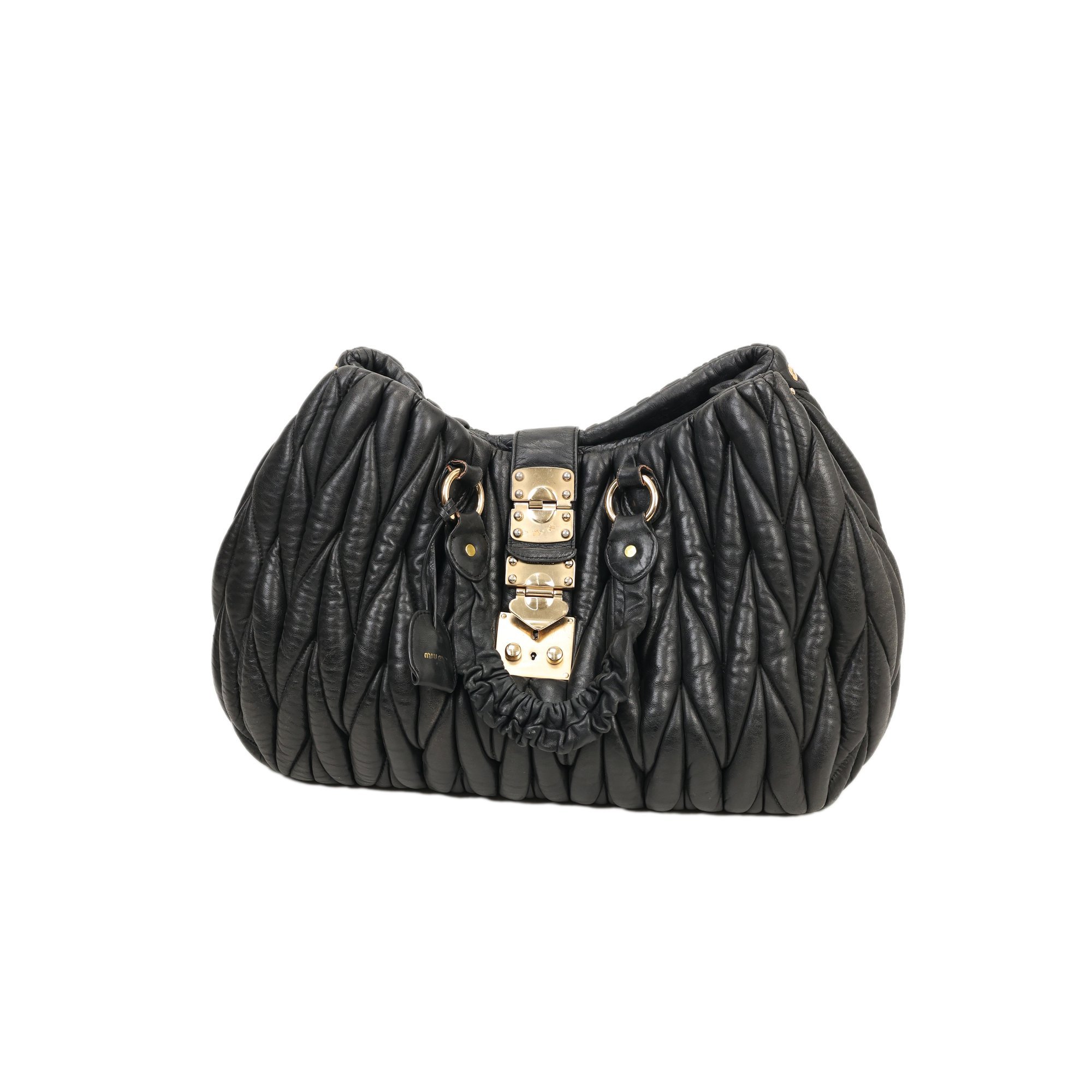 Matelassé leather handbag