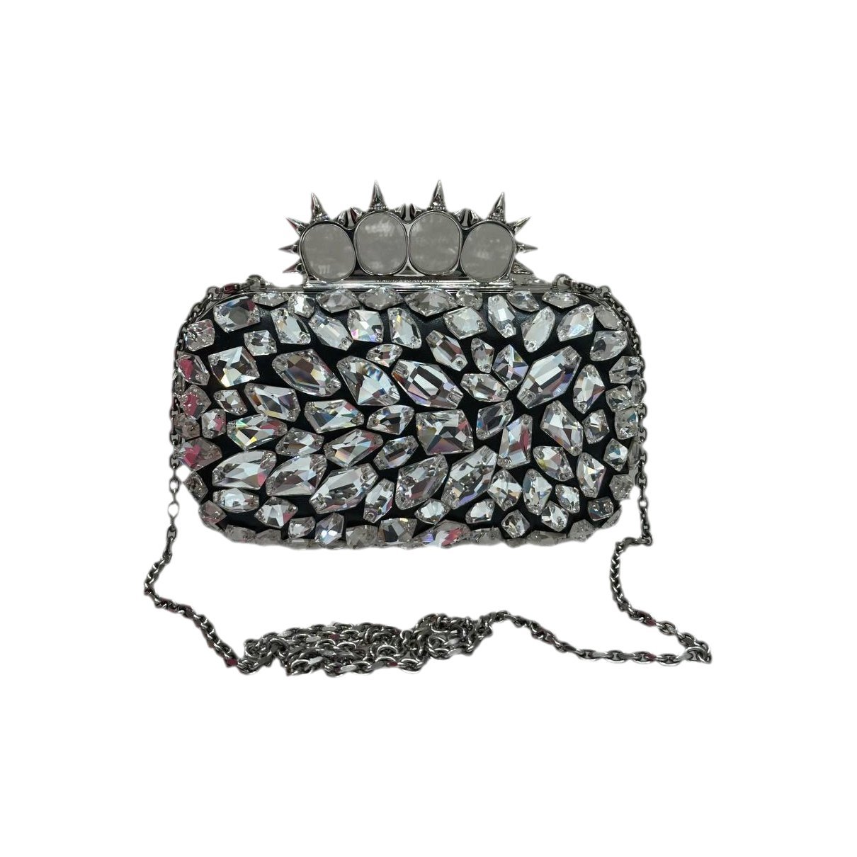Leather clutch bag