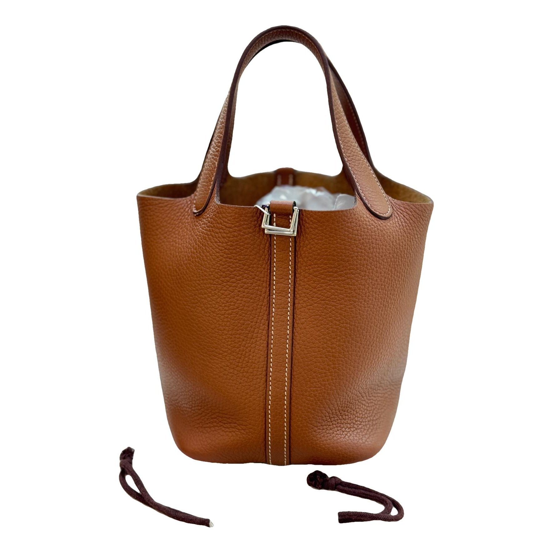 Picotin leather tote