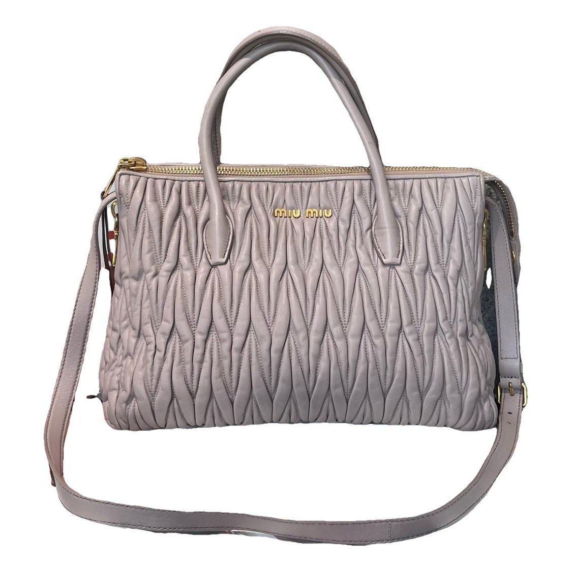Matelassé leather tote
