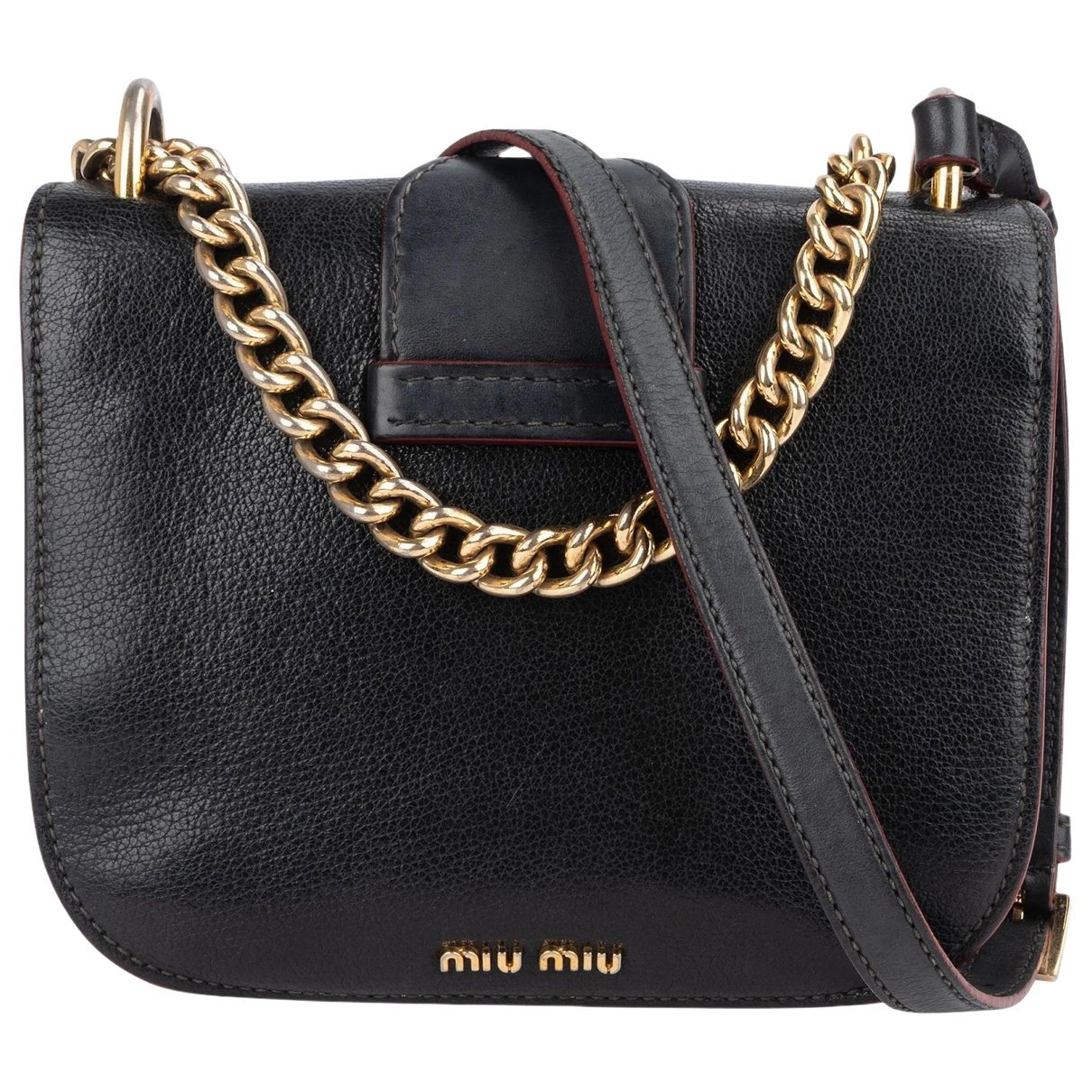 Miu Club leather crossbody bag