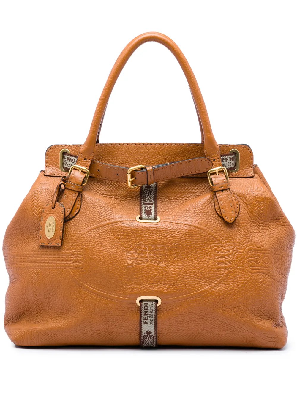 2000-2010 Large Leather Selleria Villa Borghese tote bag