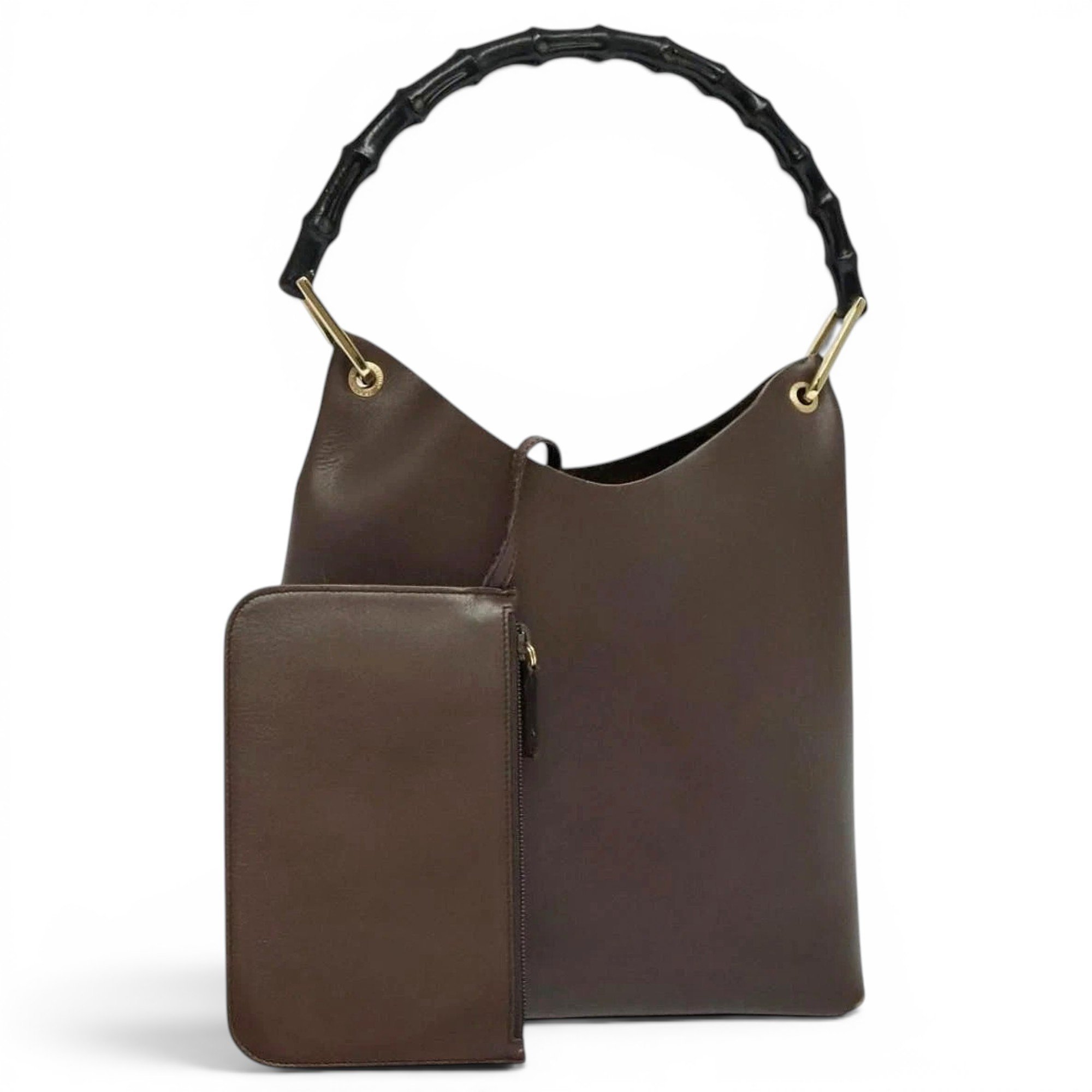 Bamboo leather handbag