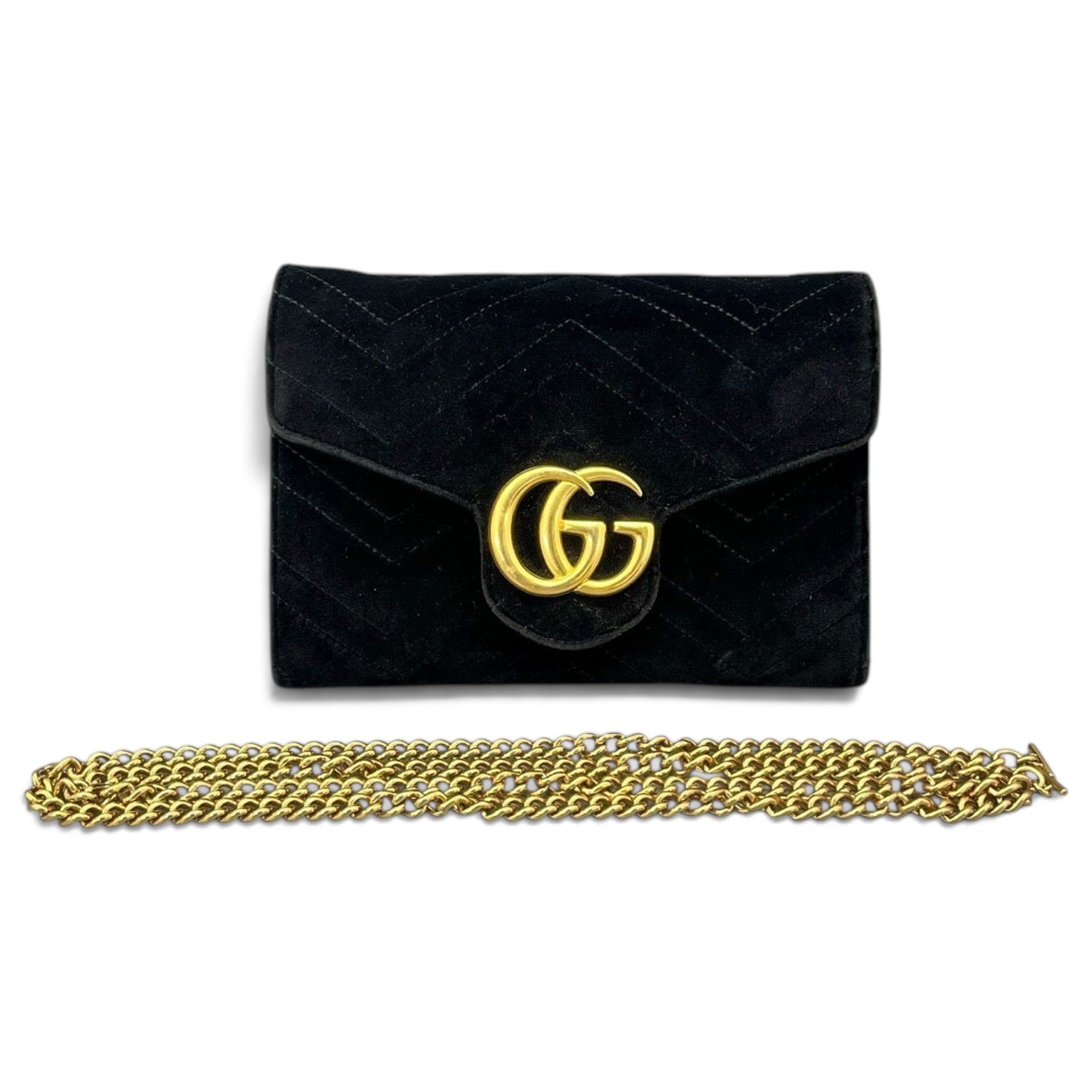 GG Marmont Flap velvet handbag