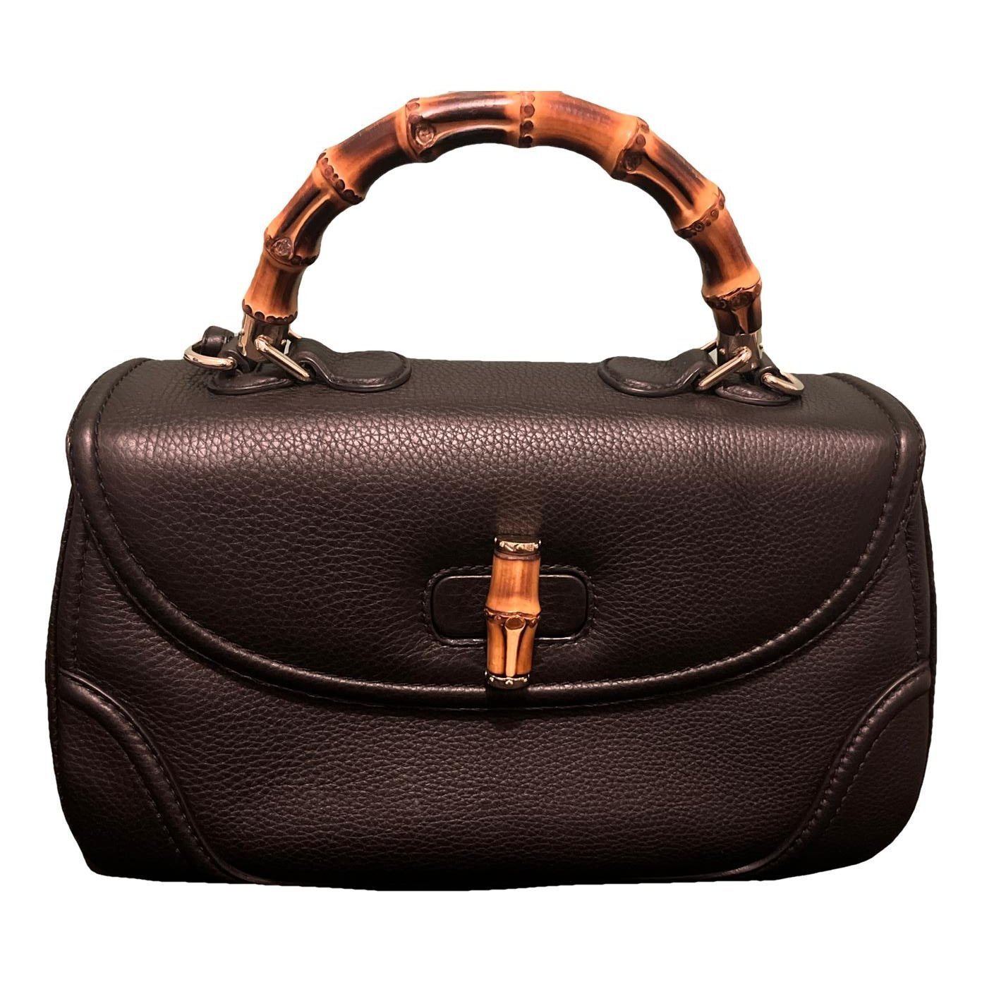 Convertible Bamboo Top Handle leather handbag