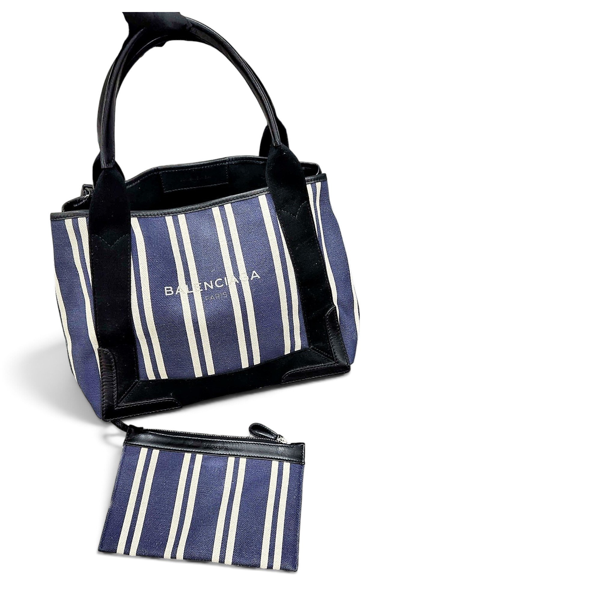 Navy cabas cloth tote