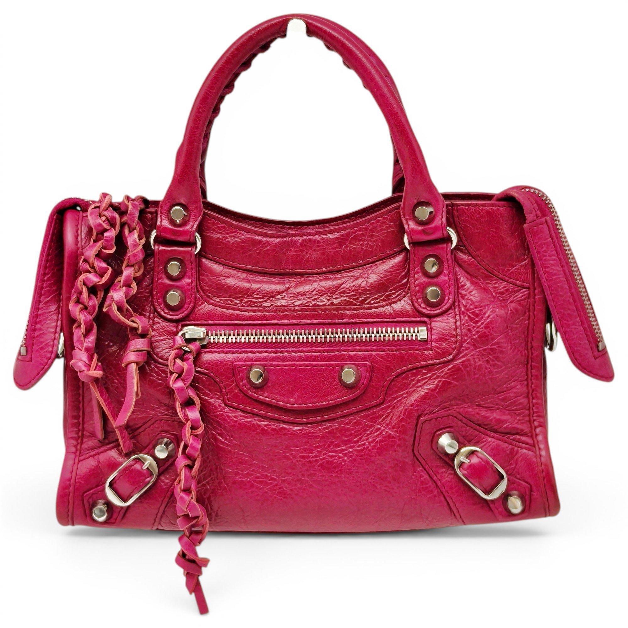 City leather handbag