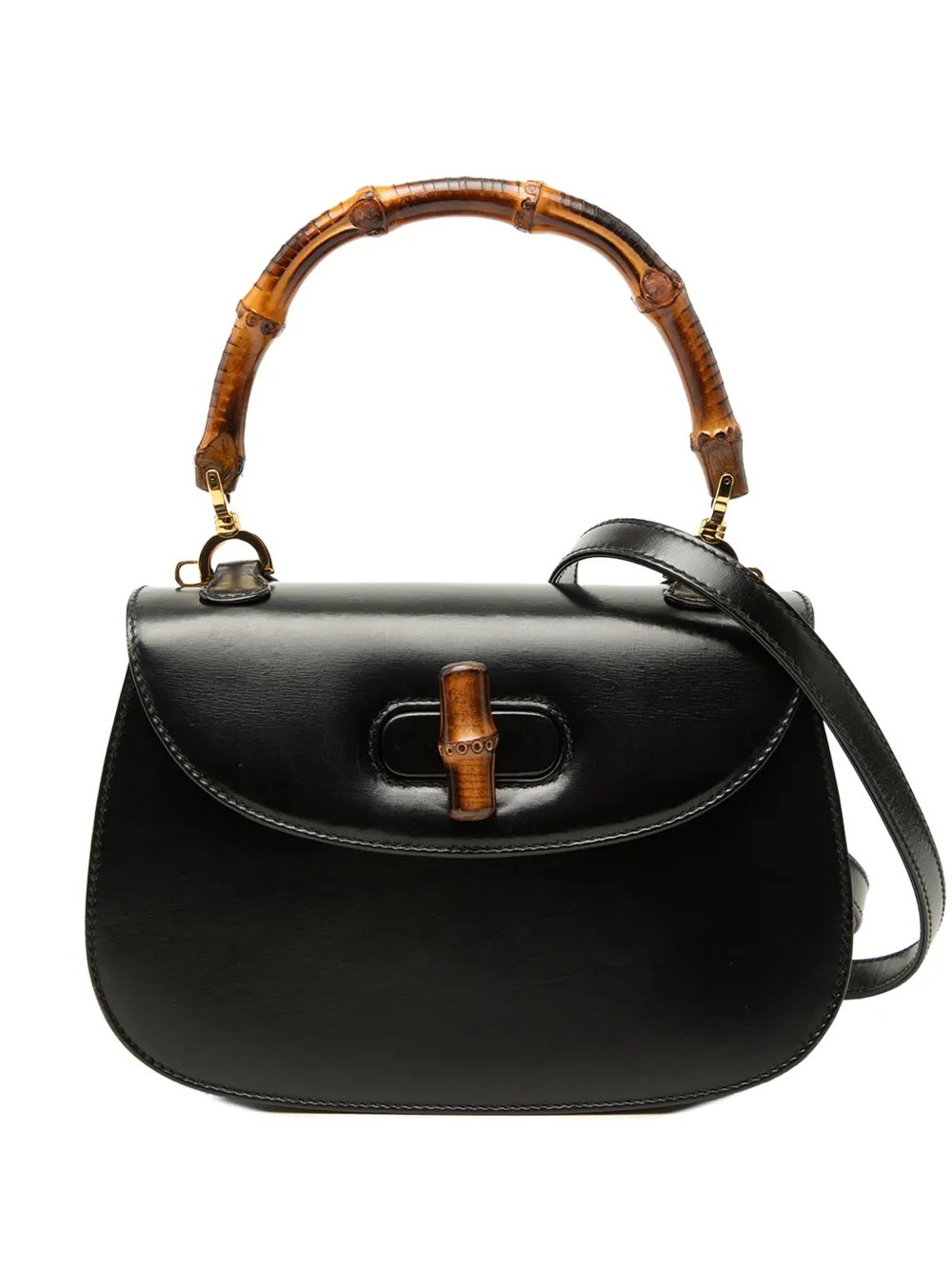 20th Century Small Calfskin Bamboo Night satchel