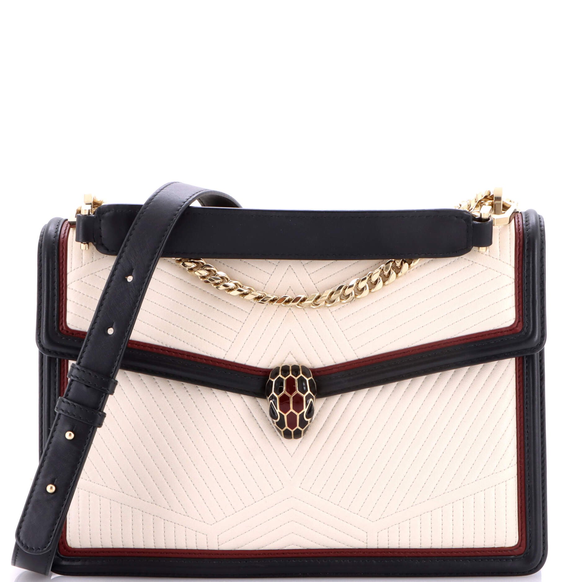 Serpenti Forever Shoulder Bag Quilted Leather Medium