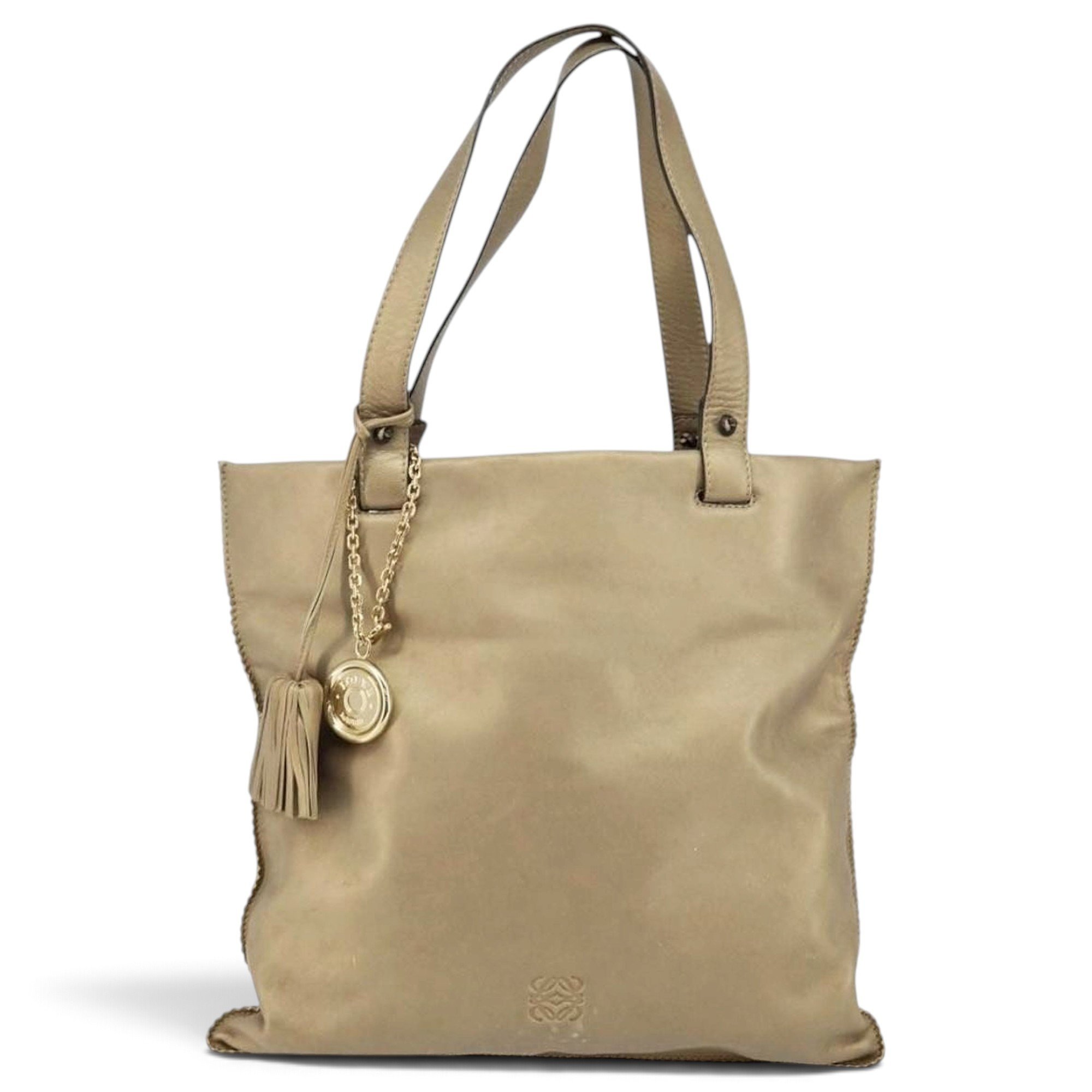Anagram leather tote