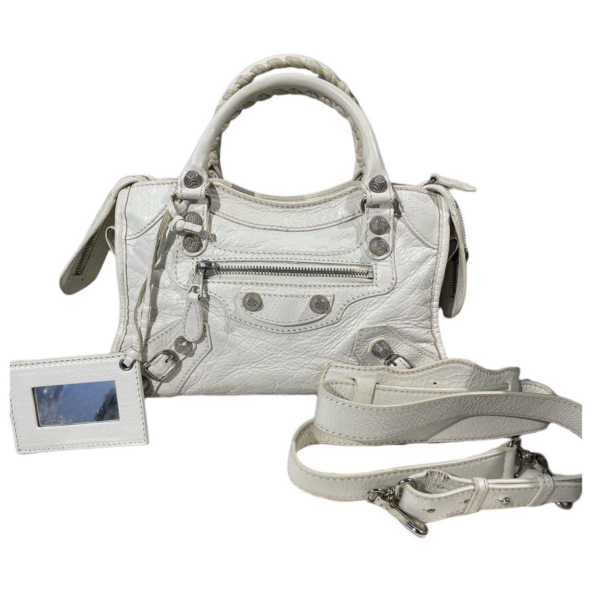 City leather handbag