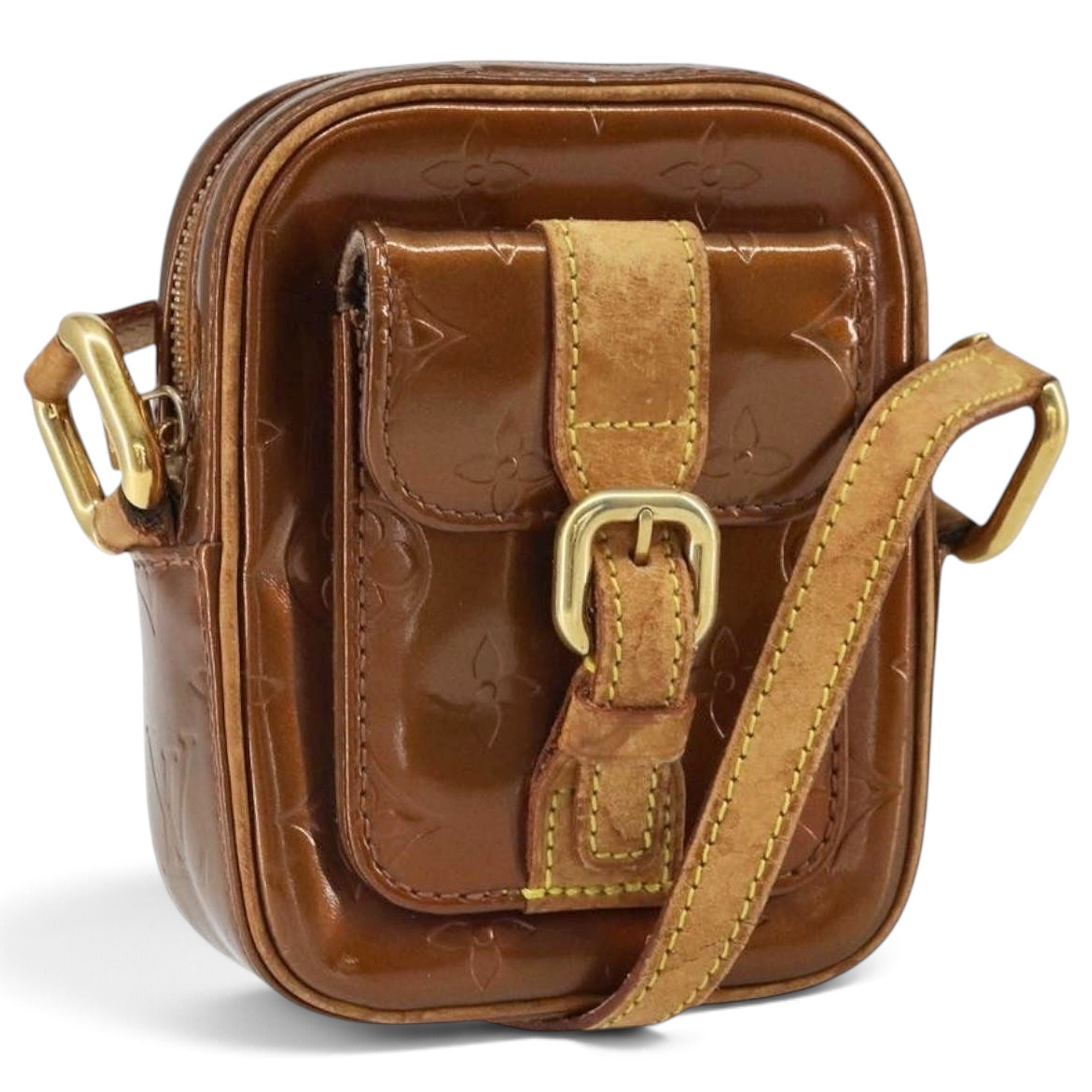 Patent leather handbag