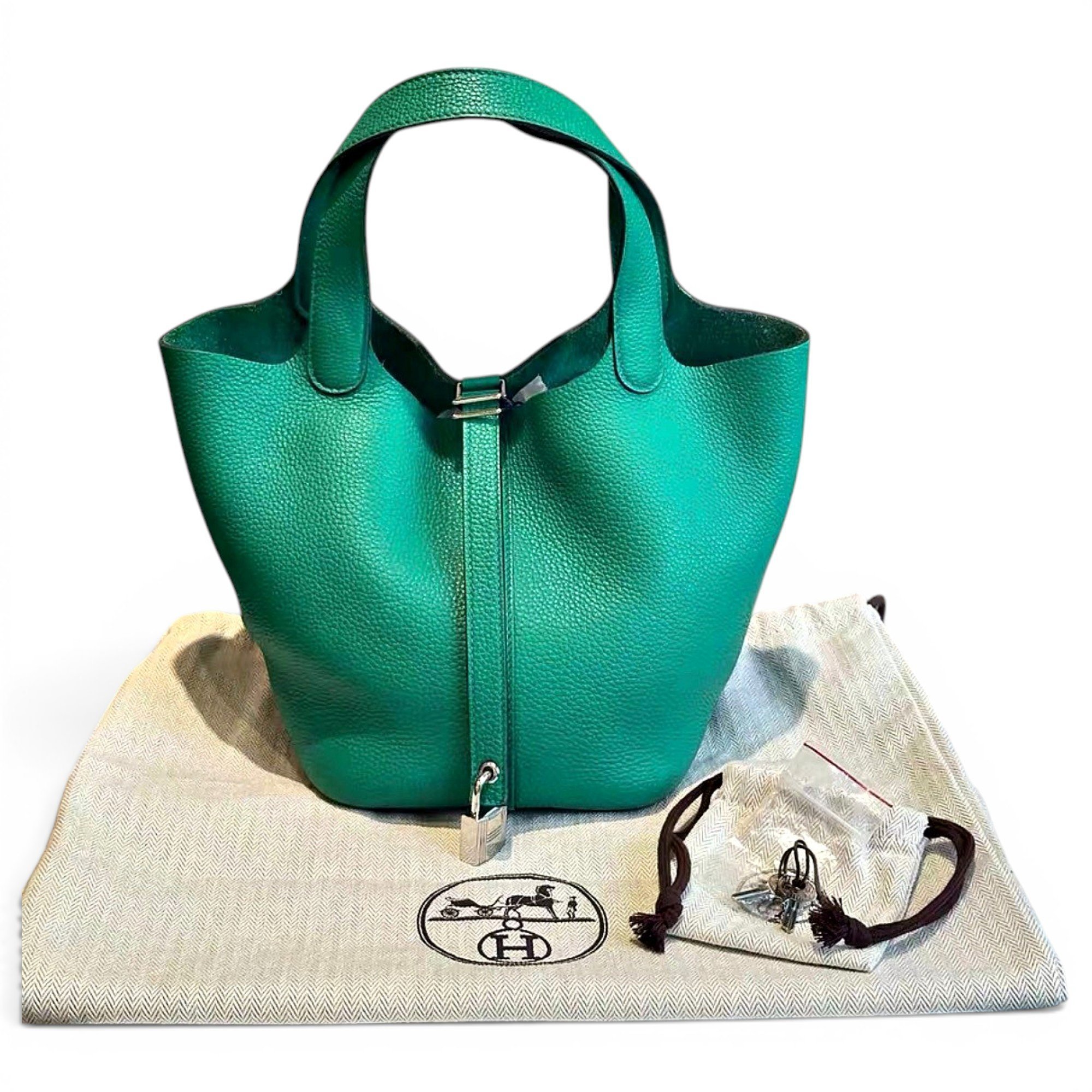 Picotin leather tote