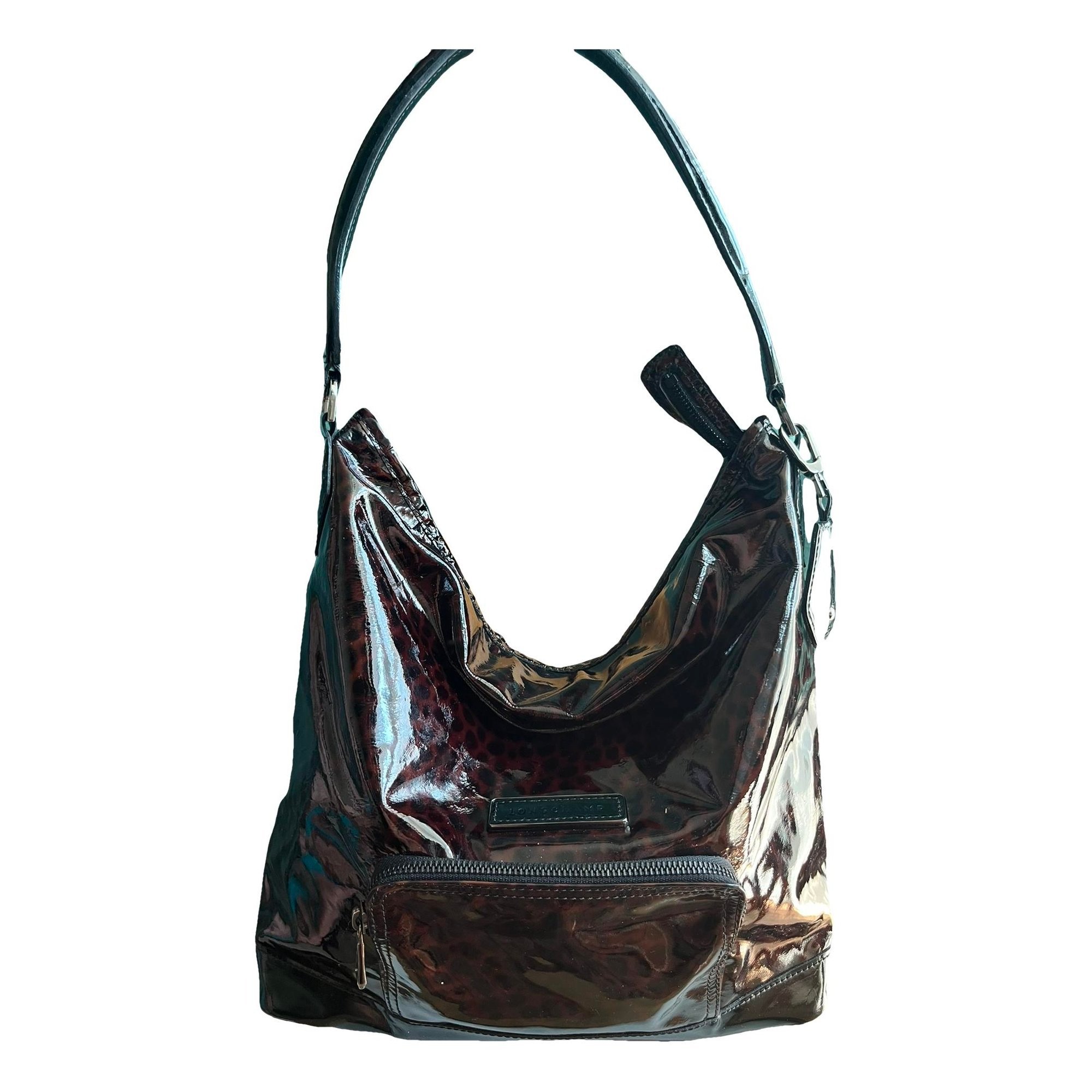 Patent leather handbag