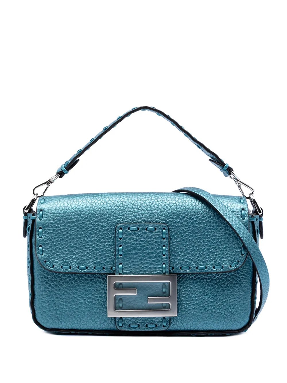 2010-2026 Mini Metallic Leather Selleria Baguette satchel