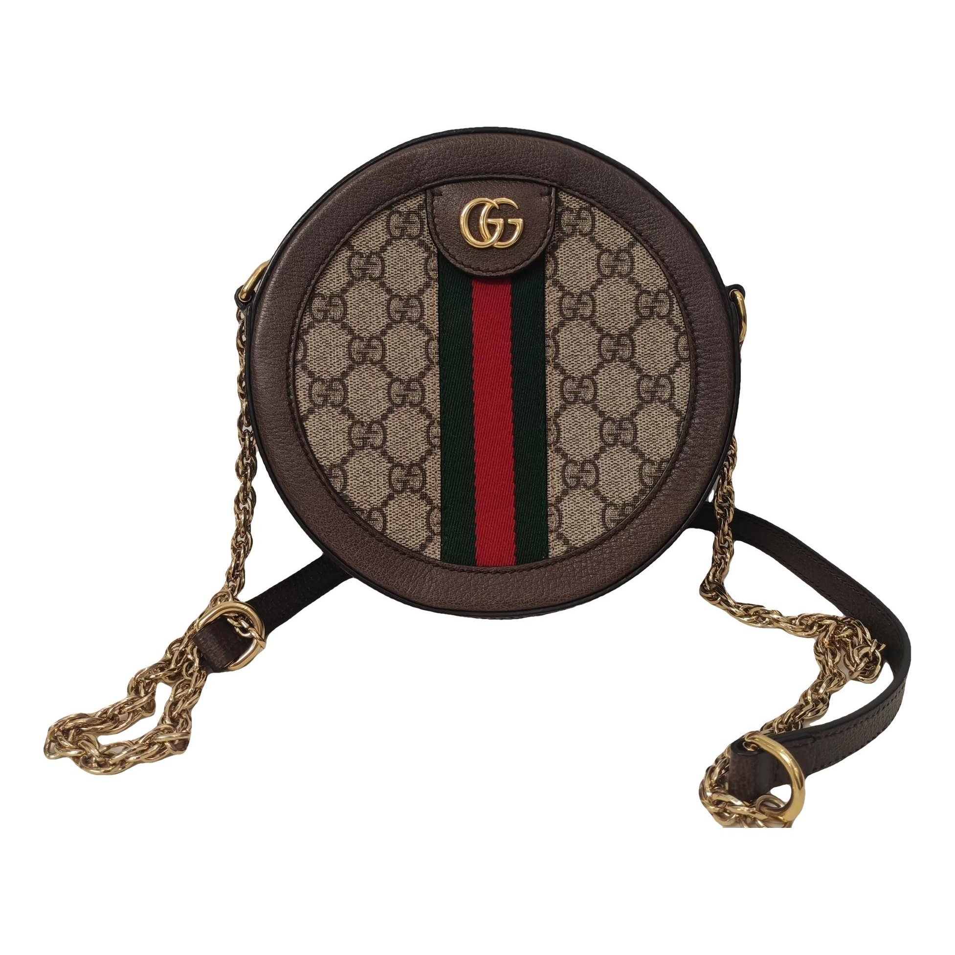 Ophidia Round leather handbag