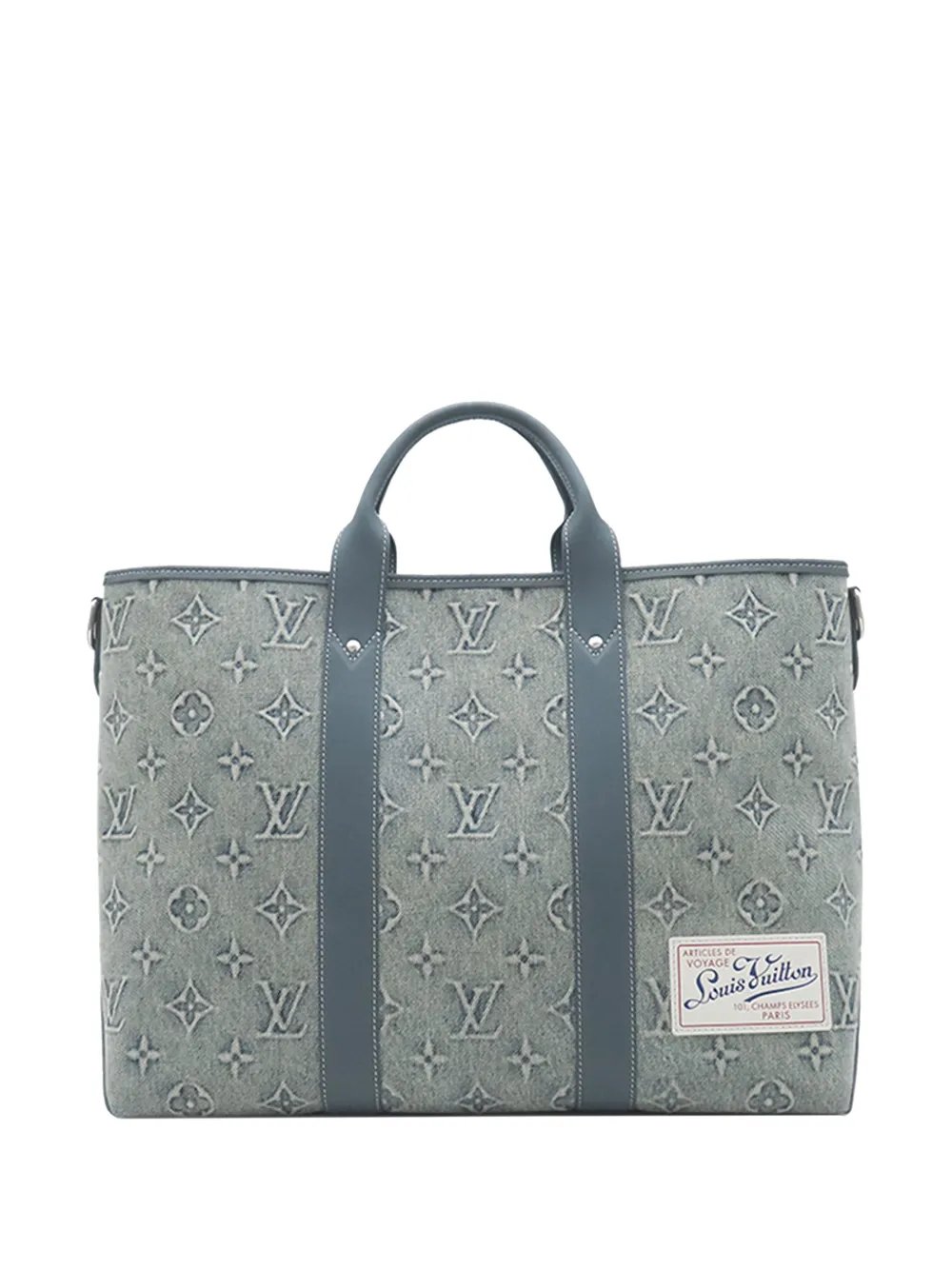 2021-2026 Monogram Washed Denim Weekend Tote travel bag