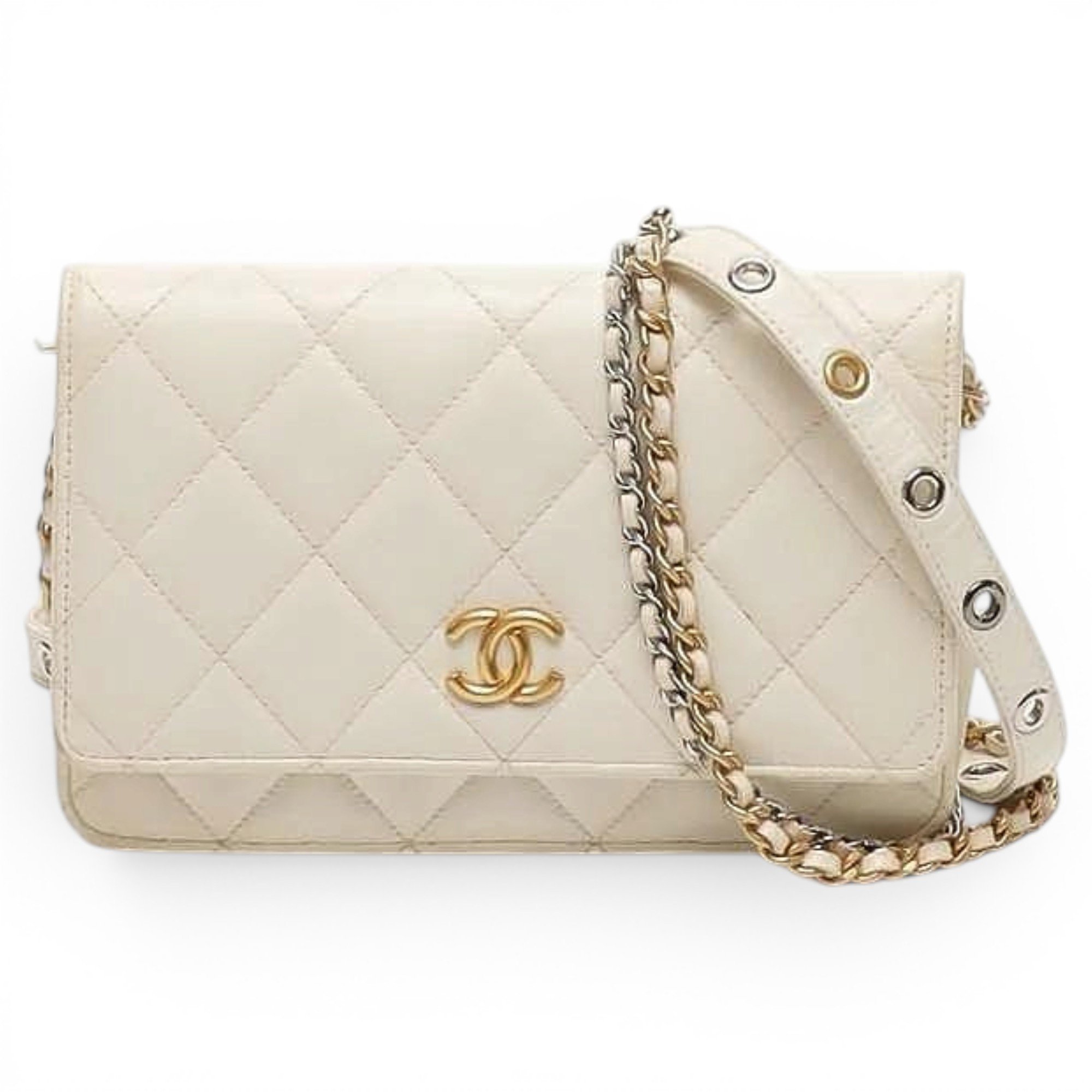 Wallet On Chain leather crossbody bag