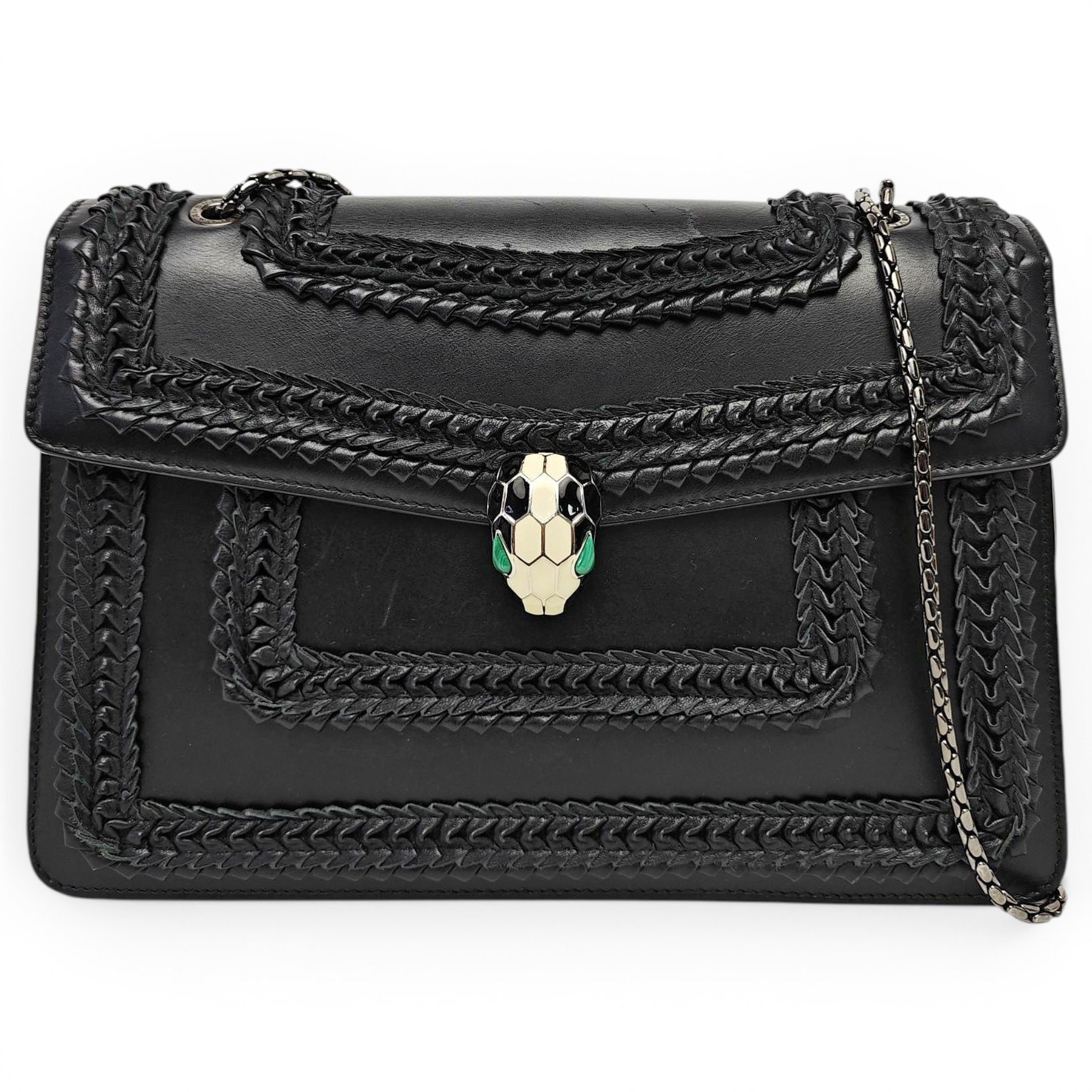 Bvlgari Serpenti leather handbag