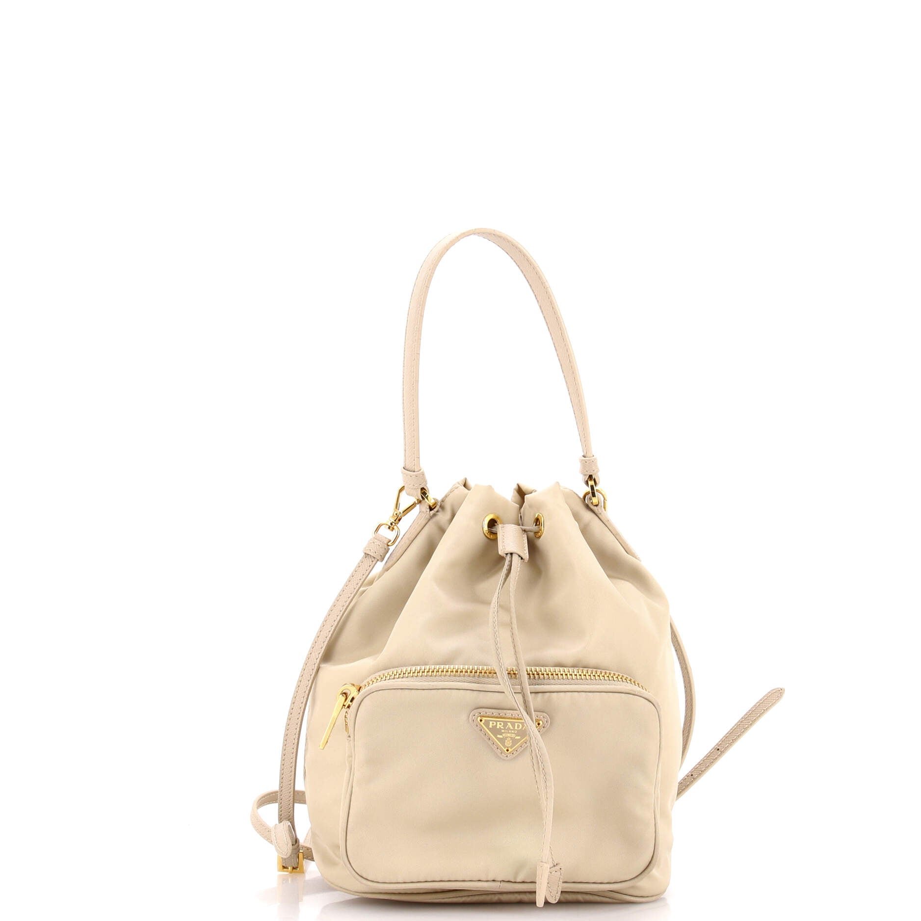 Drawstring Bucket Bag Tessuto Small