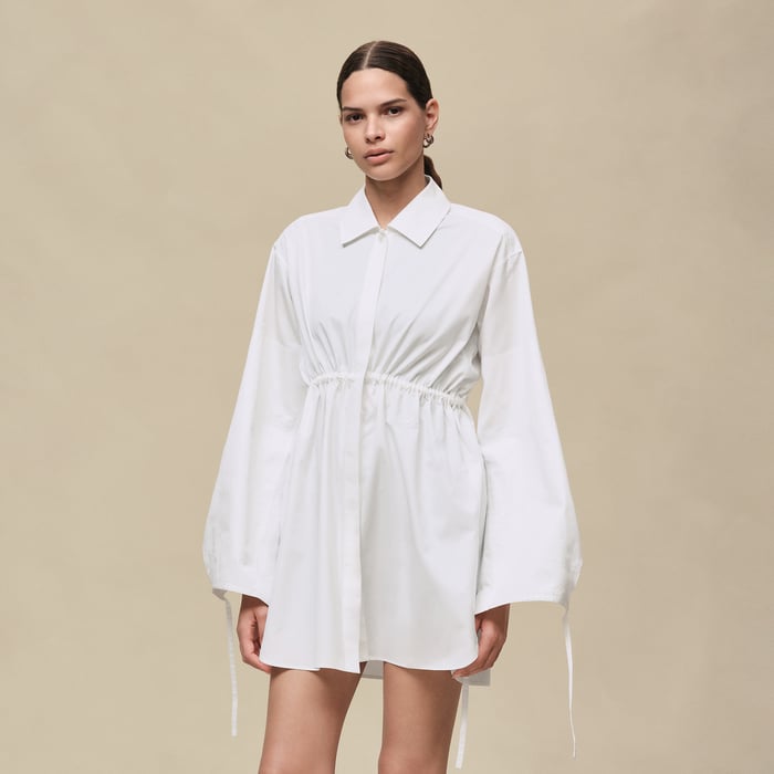 Blanc Drawstring Shirt