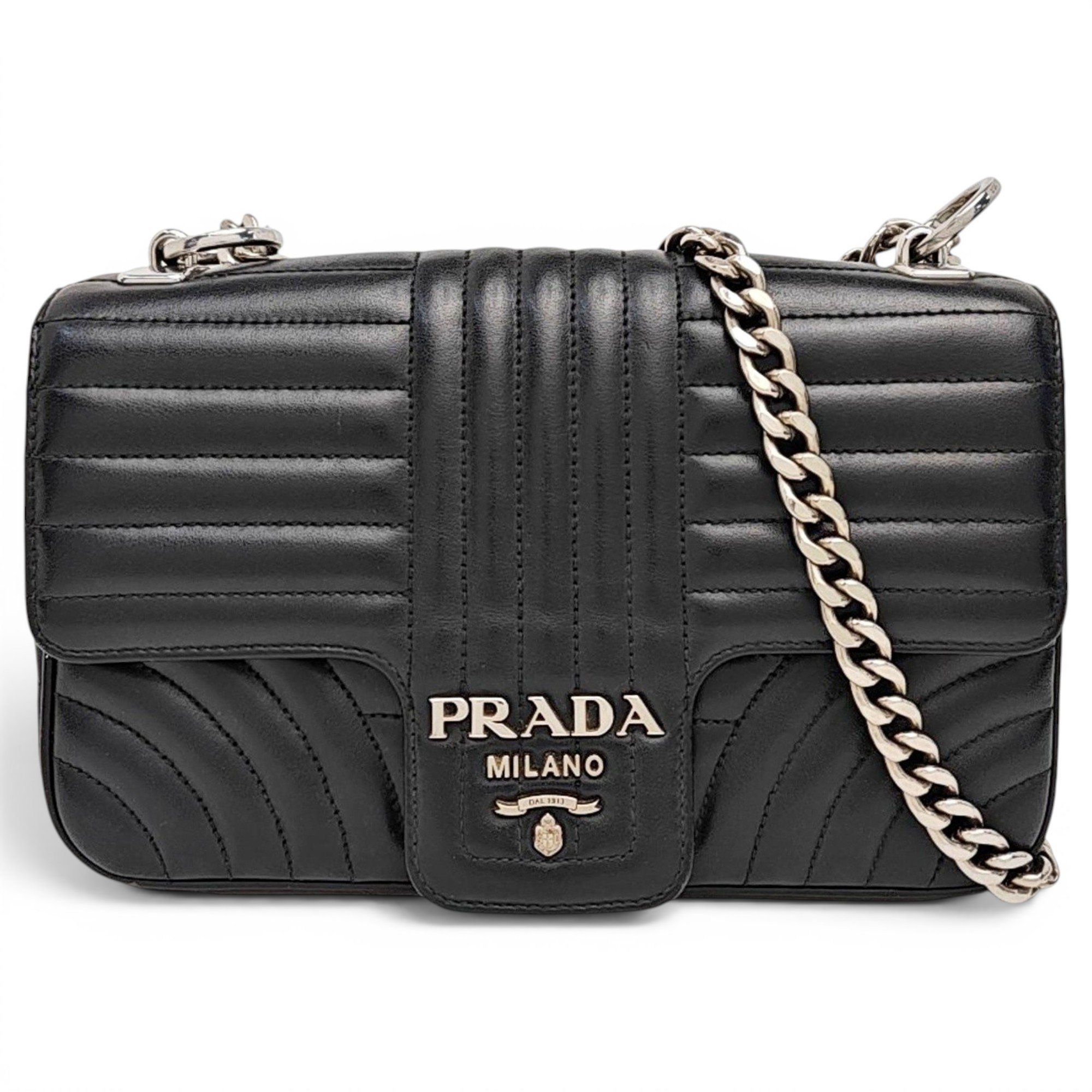Diagramme leather handbag