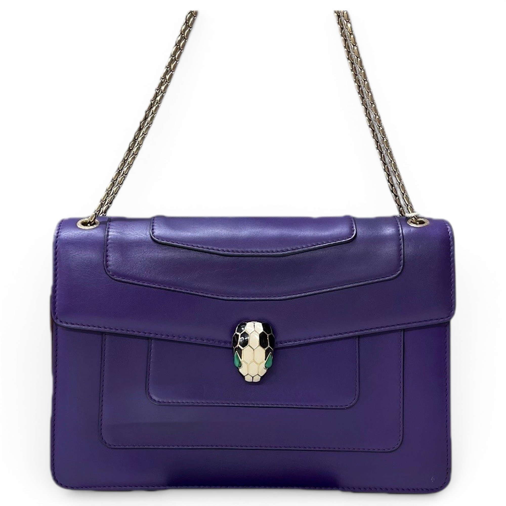 Serpenti leather handbag