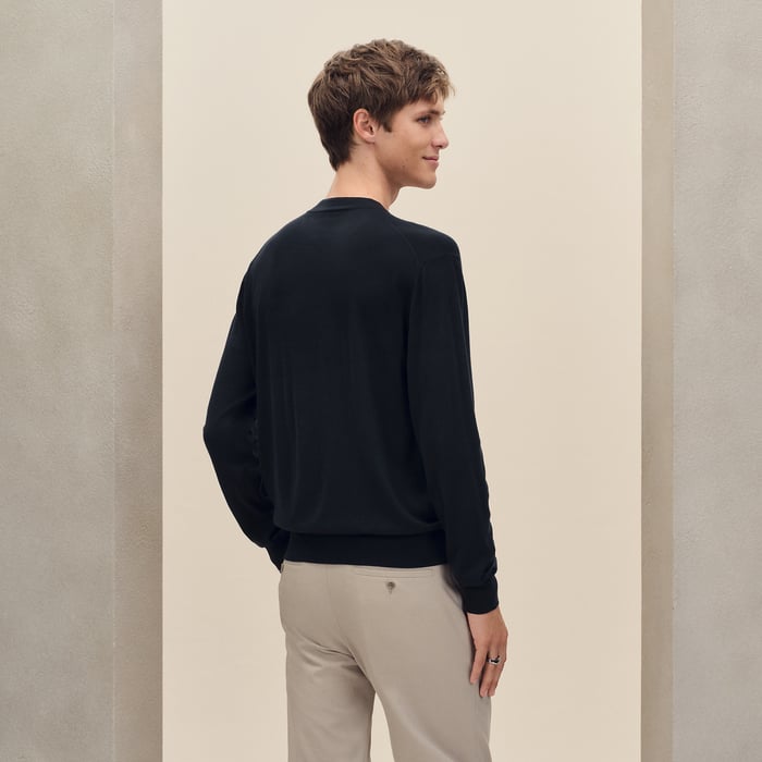 Marine "Detail H" Buttoned Cardigan