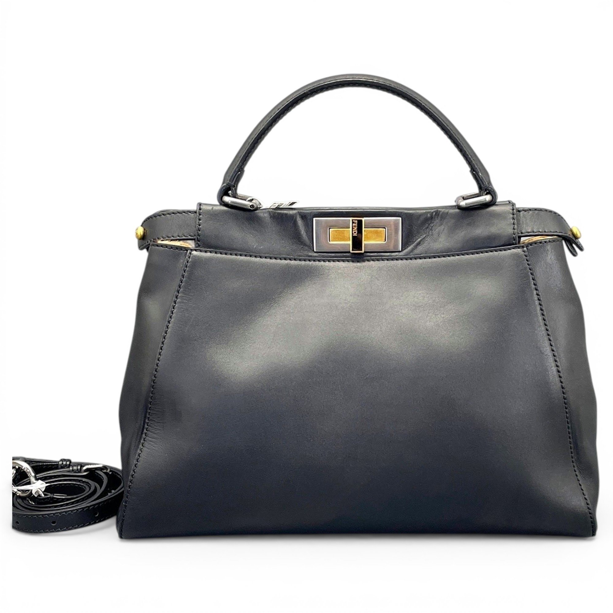 Peekaboo leather handbag