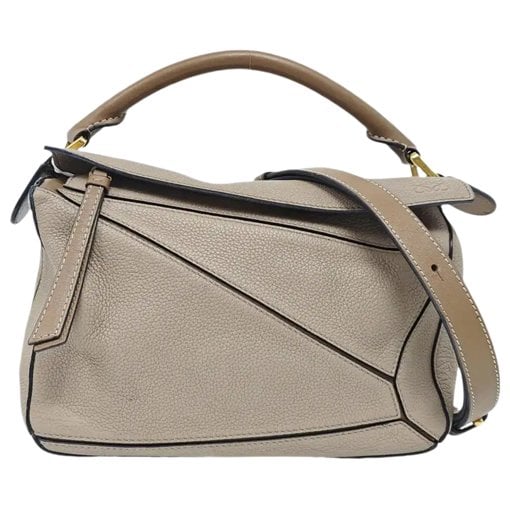 Puzzle leather handbag