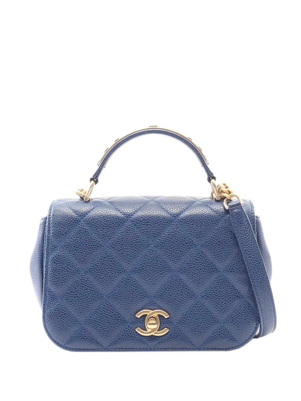 2017-2018 Small Quilted Caviar Carry Around Flap satchel