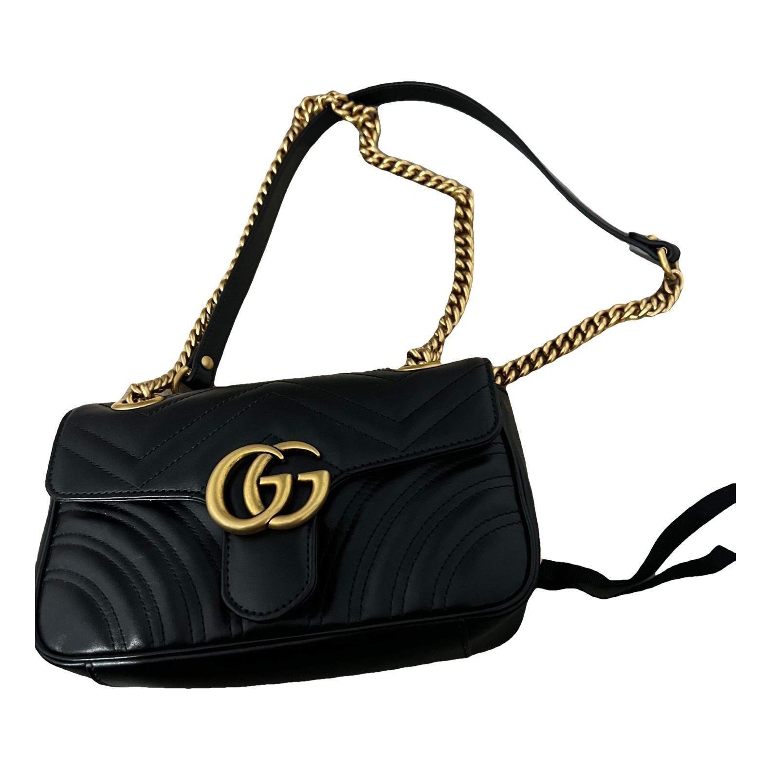 GG Marmont Flap leather crossbody bag